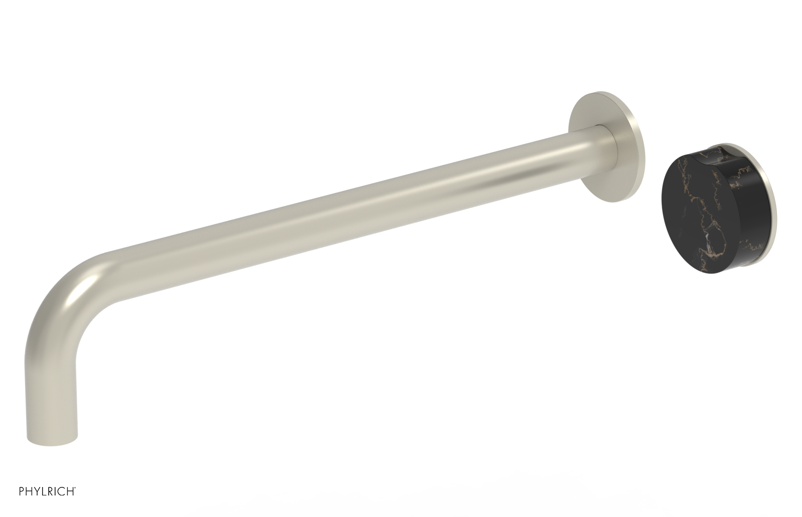 CIRC - 14" Single Handle Wall Lavatory Set - Black Marble Handle 250-17-14 — image 1