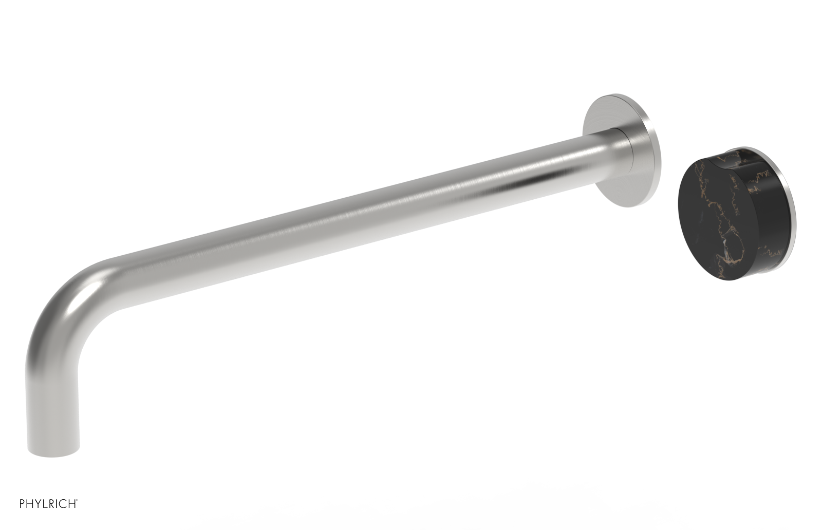 CIRC - 14" Single Handle Wall Lavatory Set - Black Marble Handle 250-17-14