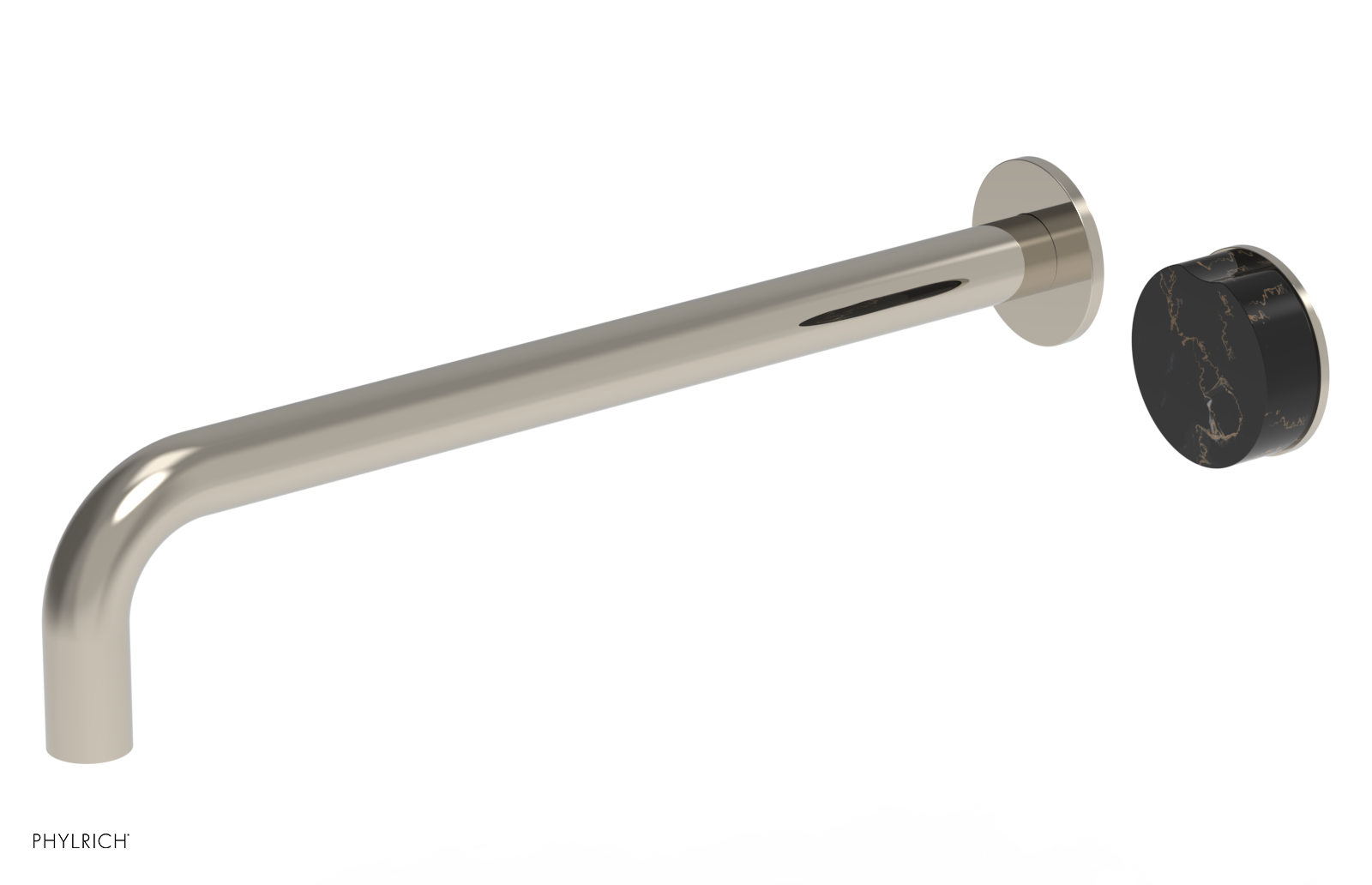 CIRC - 14" Single Handle Wall Lavatory Set - Black Marble Handle 250-17-14 — thumbnail 3