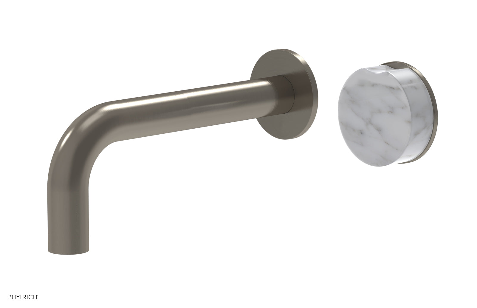 CIRC - Single Handle Wall Lavatory Set - White Marble Handle 250-17