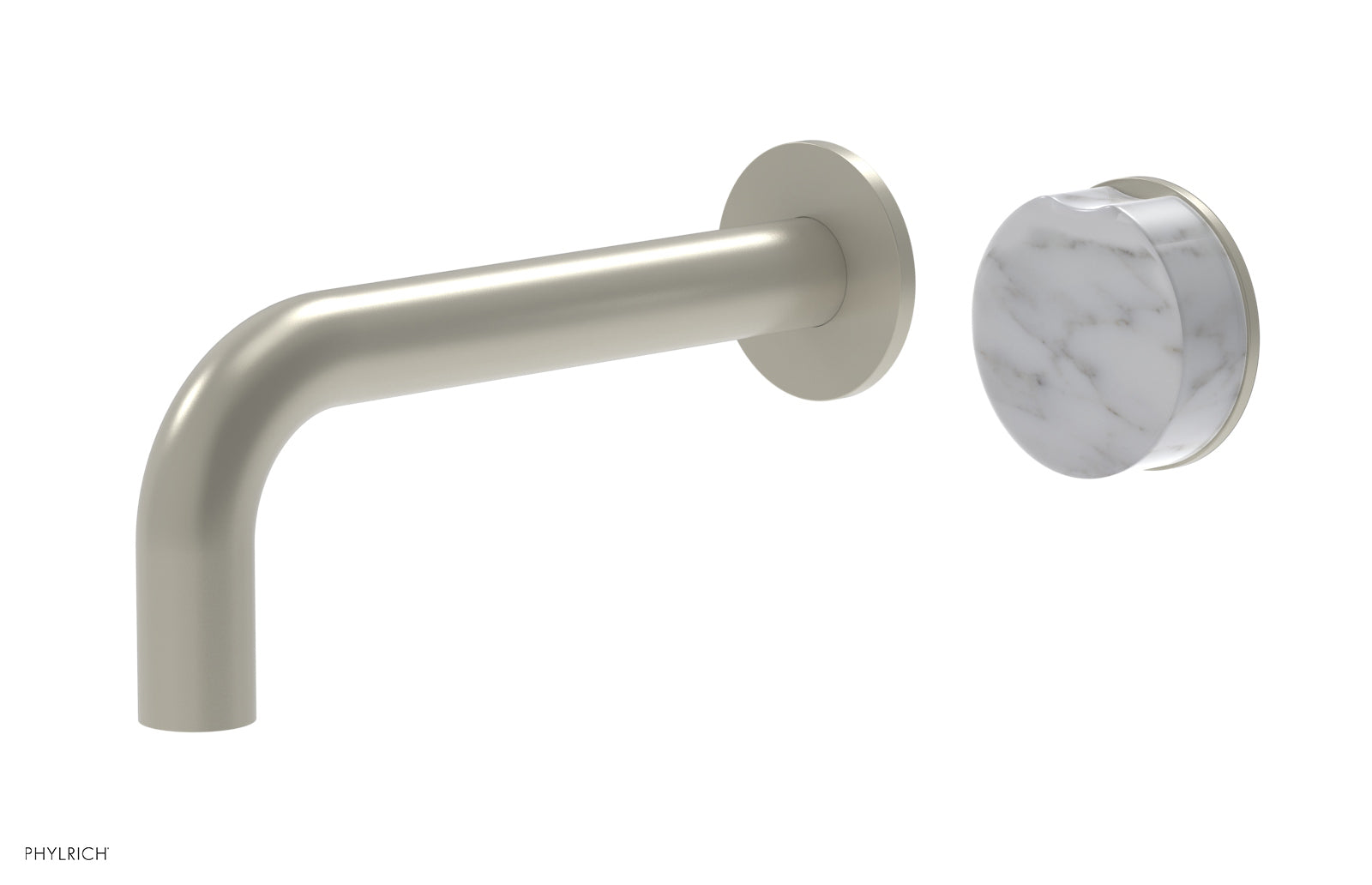 CIRC - Single Handle Wall Lavatory Set - White Marble Handle 250-17