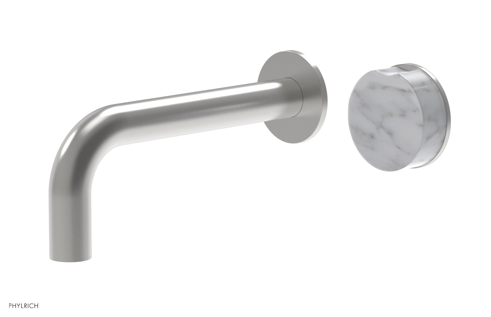 CIRC - Single Handle Wall Lavatory Set - White Marble Handle 250-17