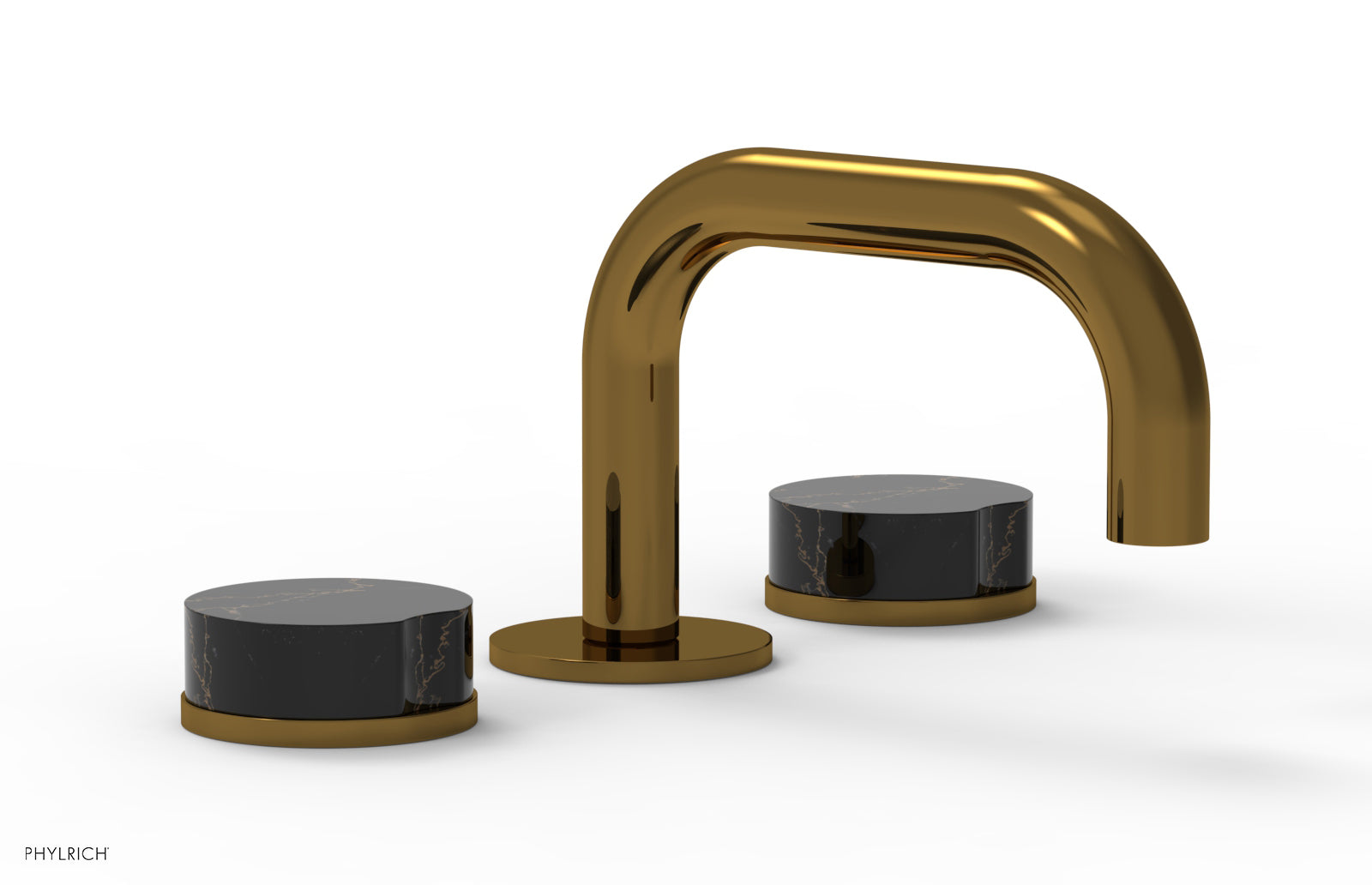 CIRC - Widespread Faucet - Low Spout, Marble Handles 250L-03