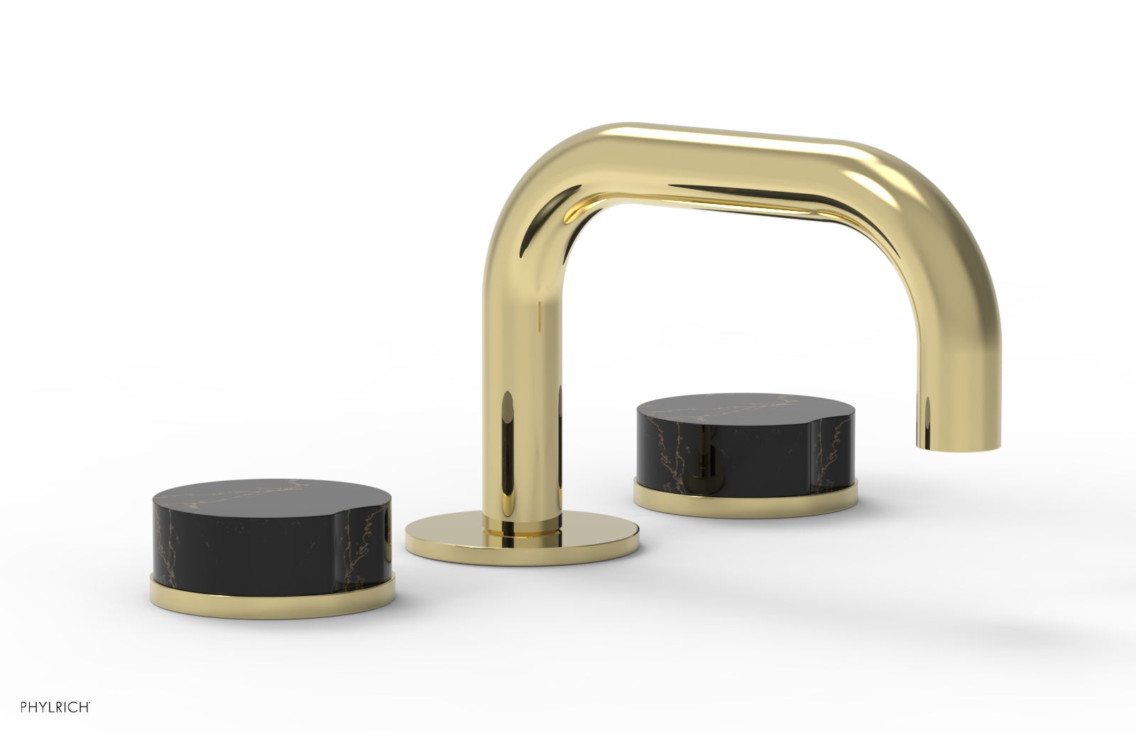 CIRC - Widespread Faucet - Low Spout, Marble Handles 250L-03