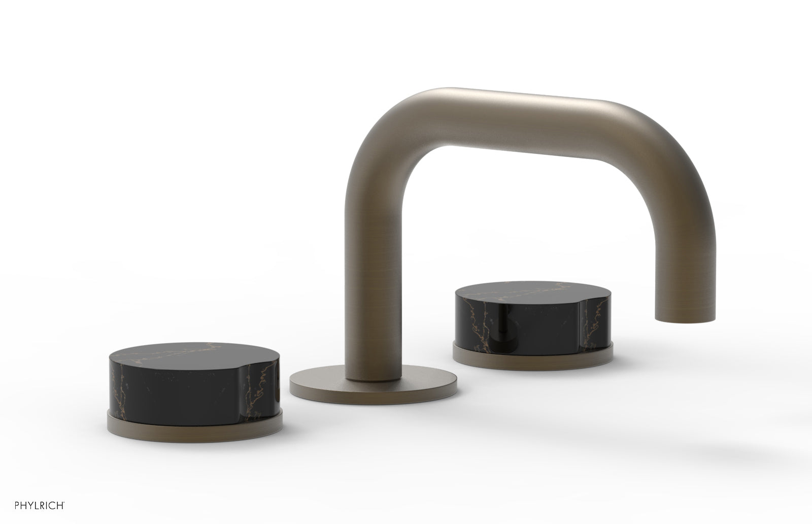 CIRC - Widespread Faucet - Low Spout, Marble Handles 250L-03