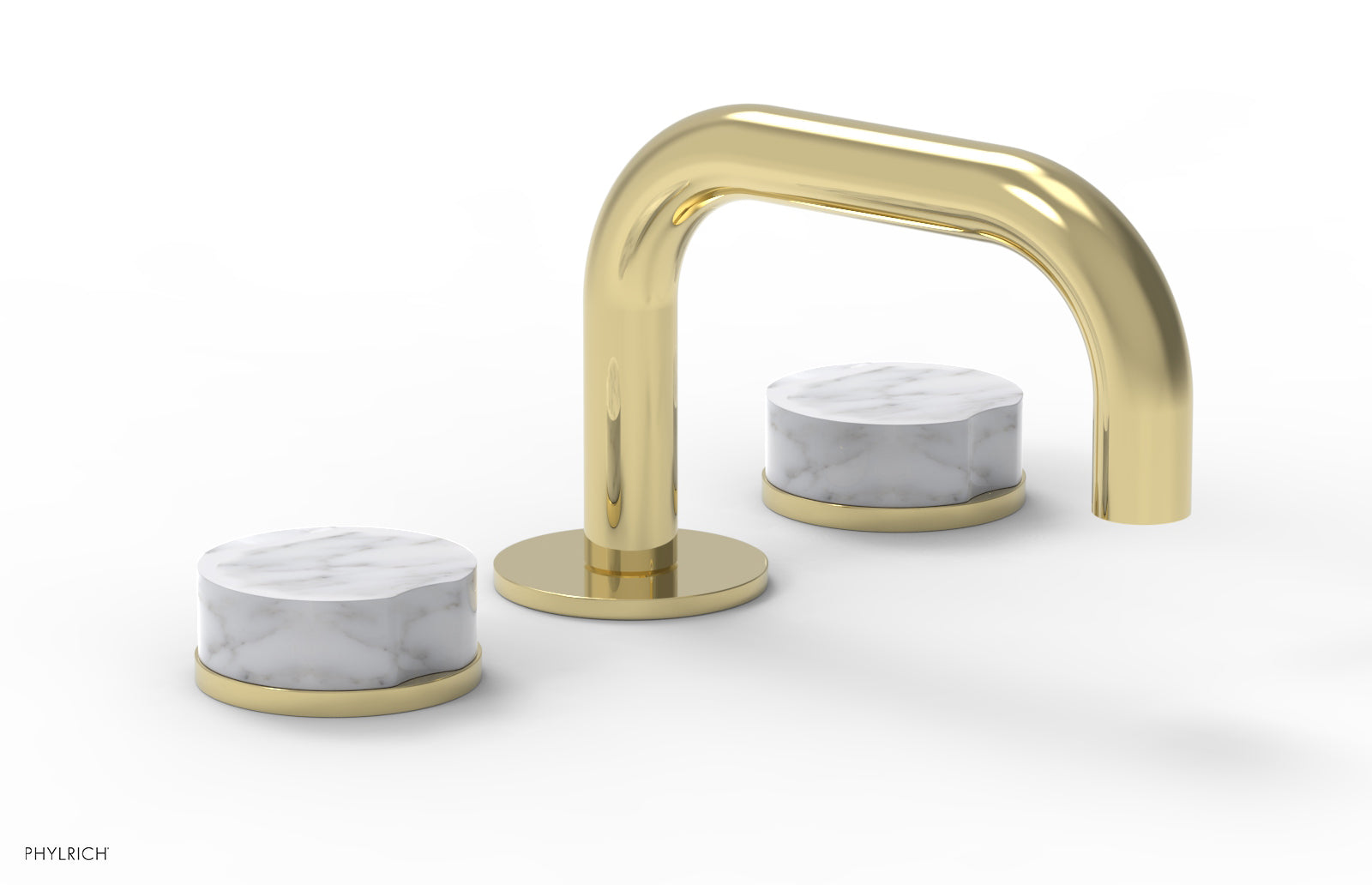 CIRC - Widespread Faucet - Low Spout, Marble Handles 250L-03