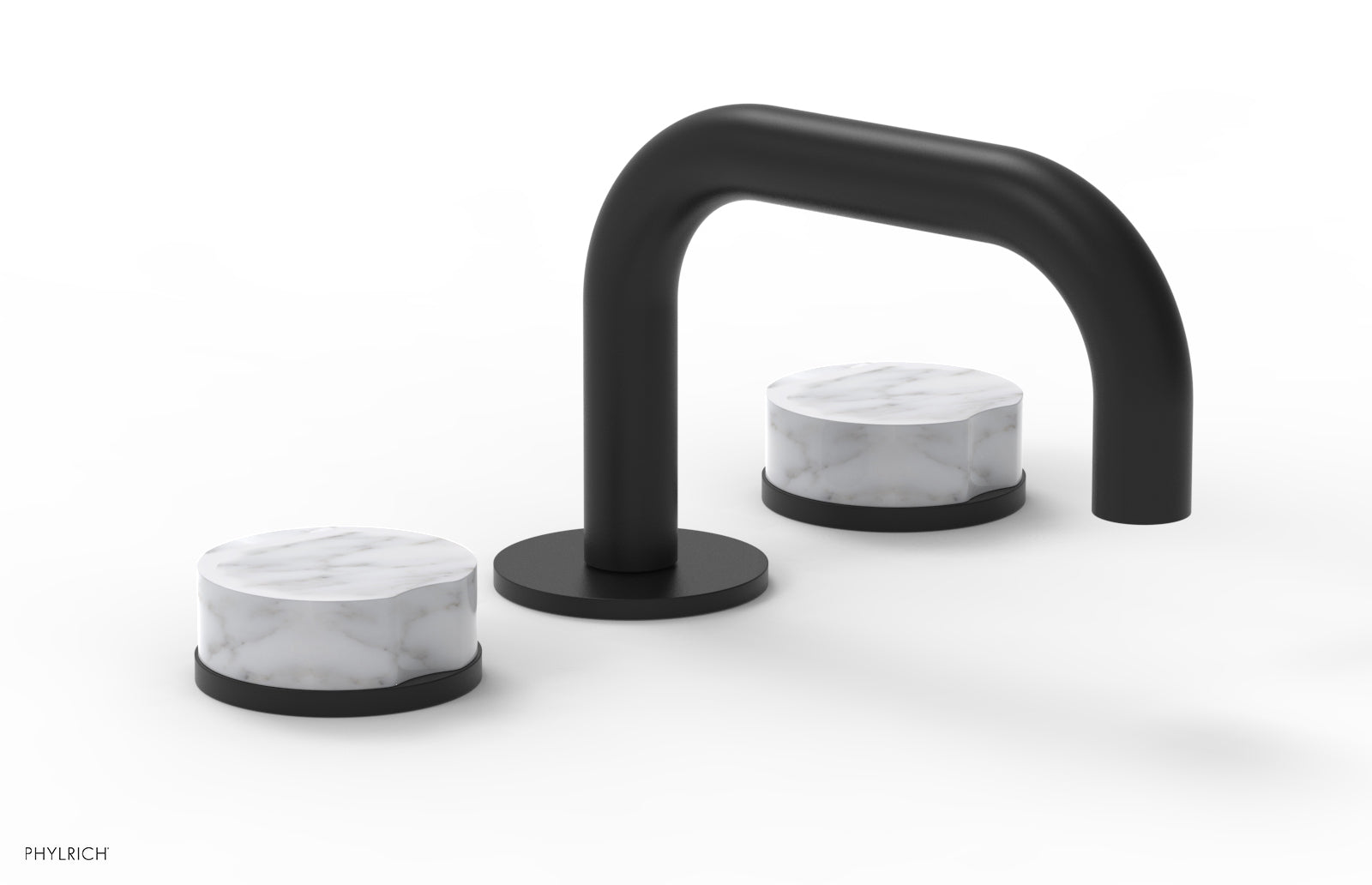 CIRC - Widespread Faucet - Low Spout, Marble Handles 250L-03