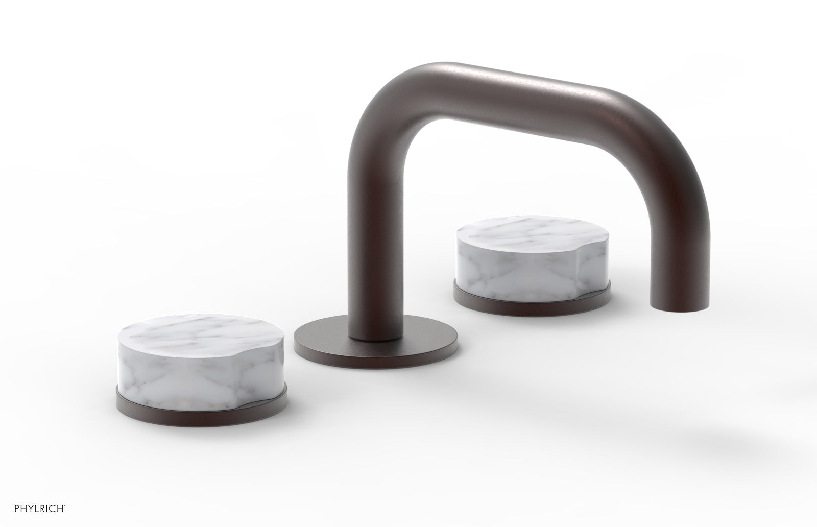 CIRC - Widespread Faucet - Low Spout, Marble Handles 250L-03