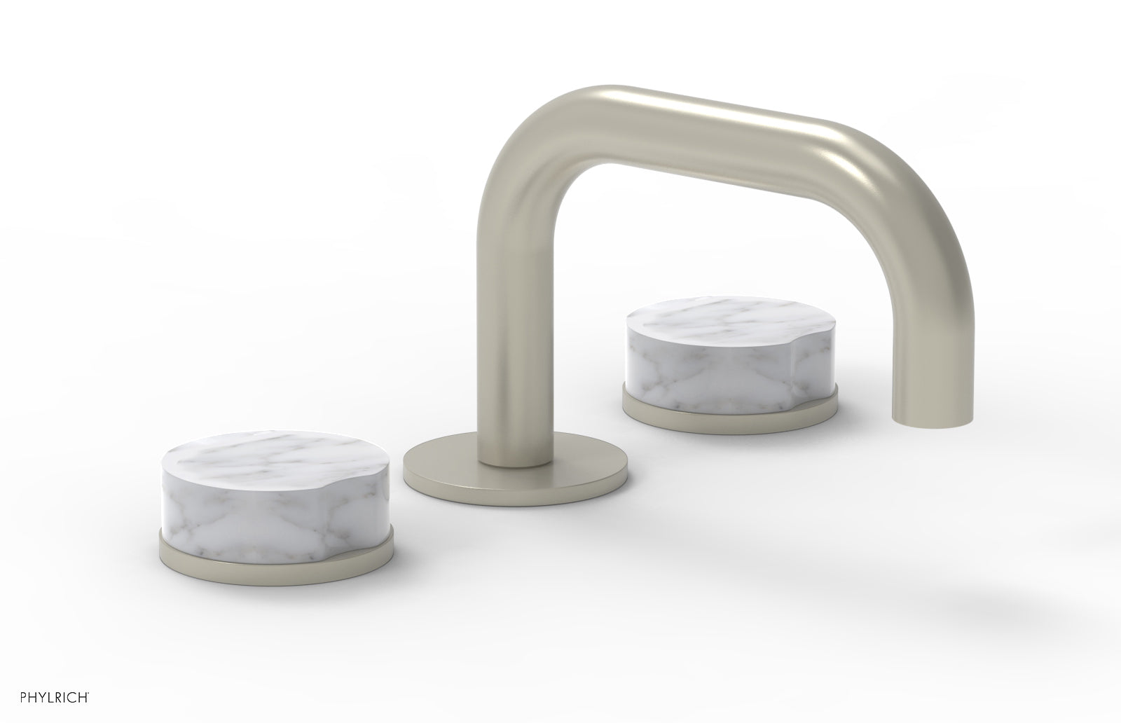 CIRC - Widespread Faucet - Low Spout, Marble Handles 250L-03