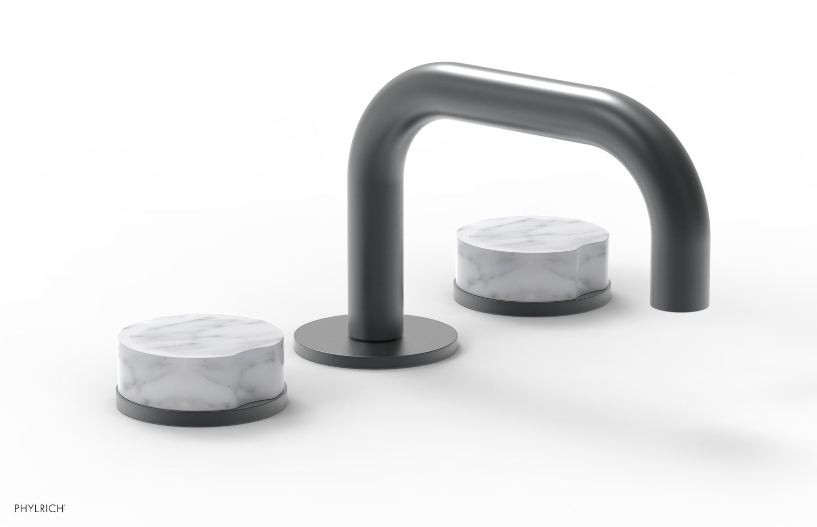 CIRC - Widespread Faucet - Low Spout, Marble Handles 250L-03