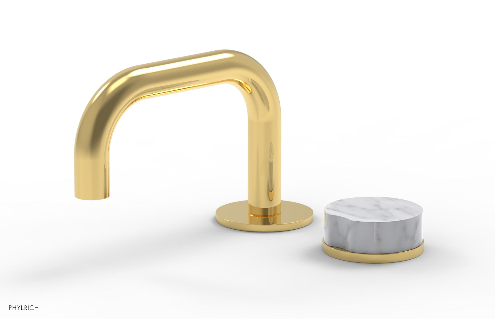 CIRC - Single Handle Faucet - Low Spout, Marble Handle 250L-06 — thumbnail 2