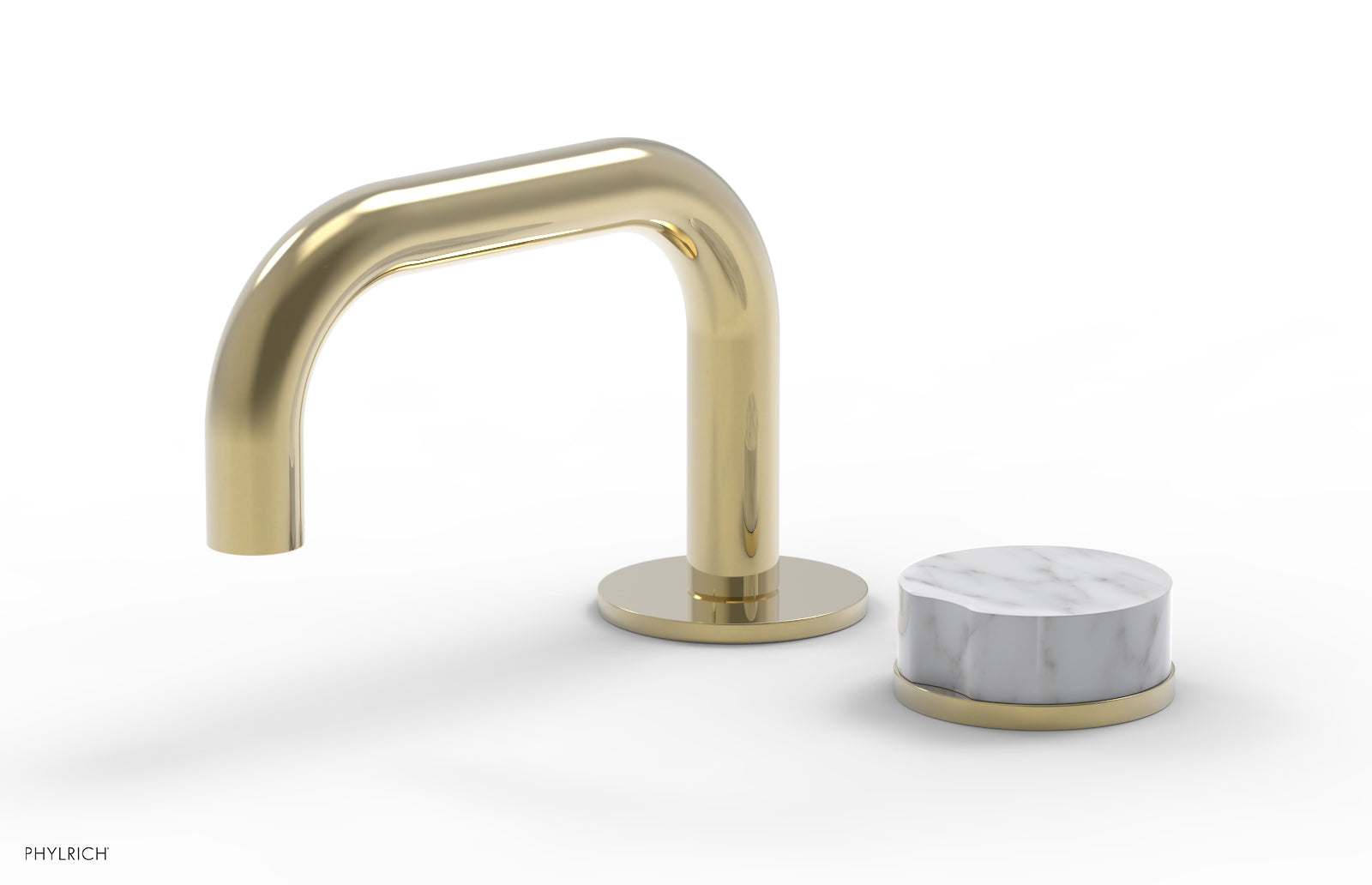 CIRC - Single Handle Faucet - Low Spout, Marble Handle 250L-06 — image 1