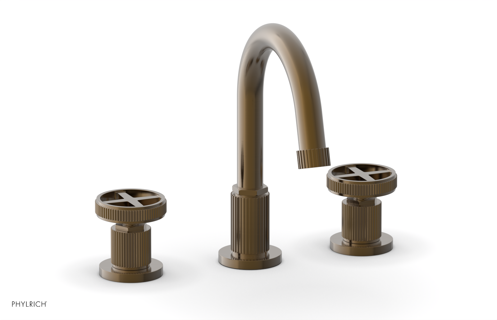 DUSTRIE Widespread Faucet - Cross Handle - Grooved 370-01 — image 1
