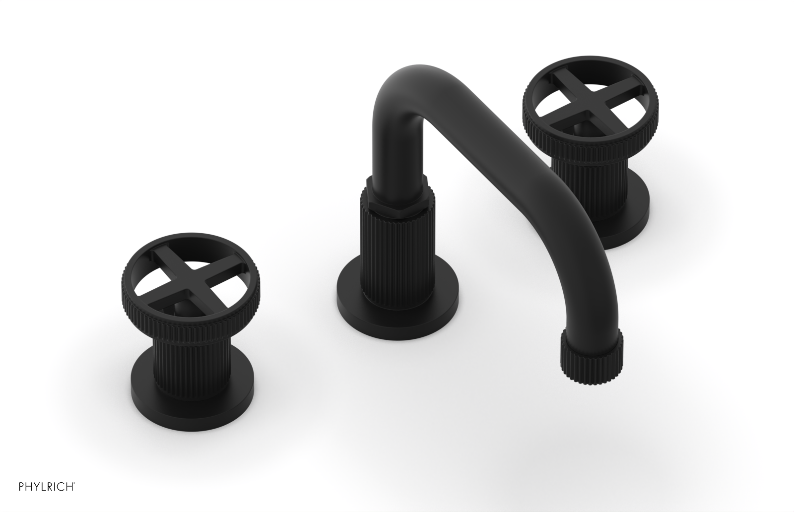 DUSTRIE Widespread Faucet - Cross Handle - Grooved 370-03