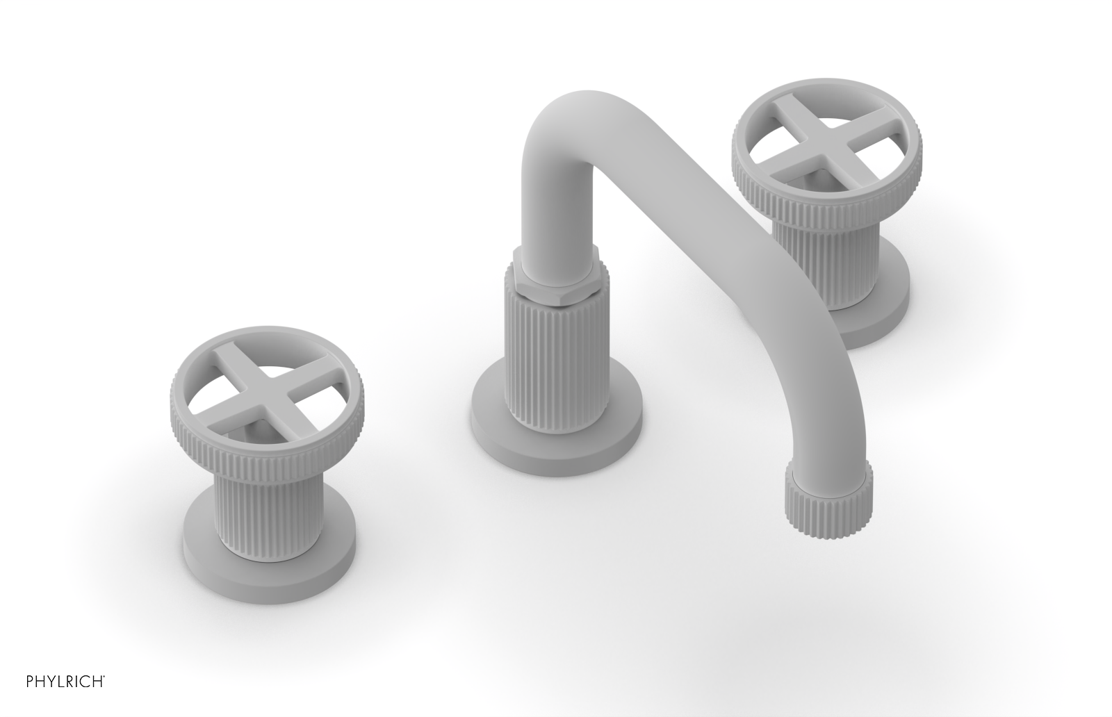 DUSTRIE Widespread Faucet - Cross Handle - Grooved 370-03 — image 1