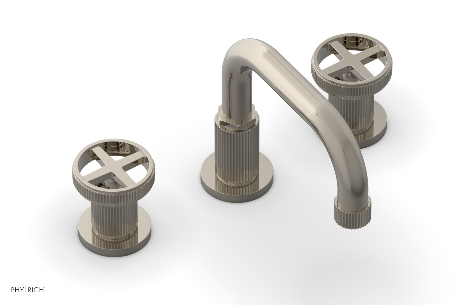 DUSTRIE Widespread Faucet - Cross Handle - Grooved 370-03 — thumbnail 3