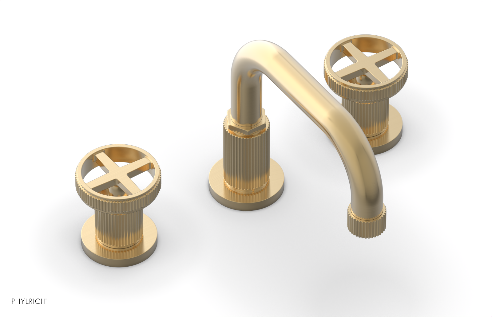 DUSTRIE Widespread Faucet - Cross Handle - Grooved 370-03 — image 1