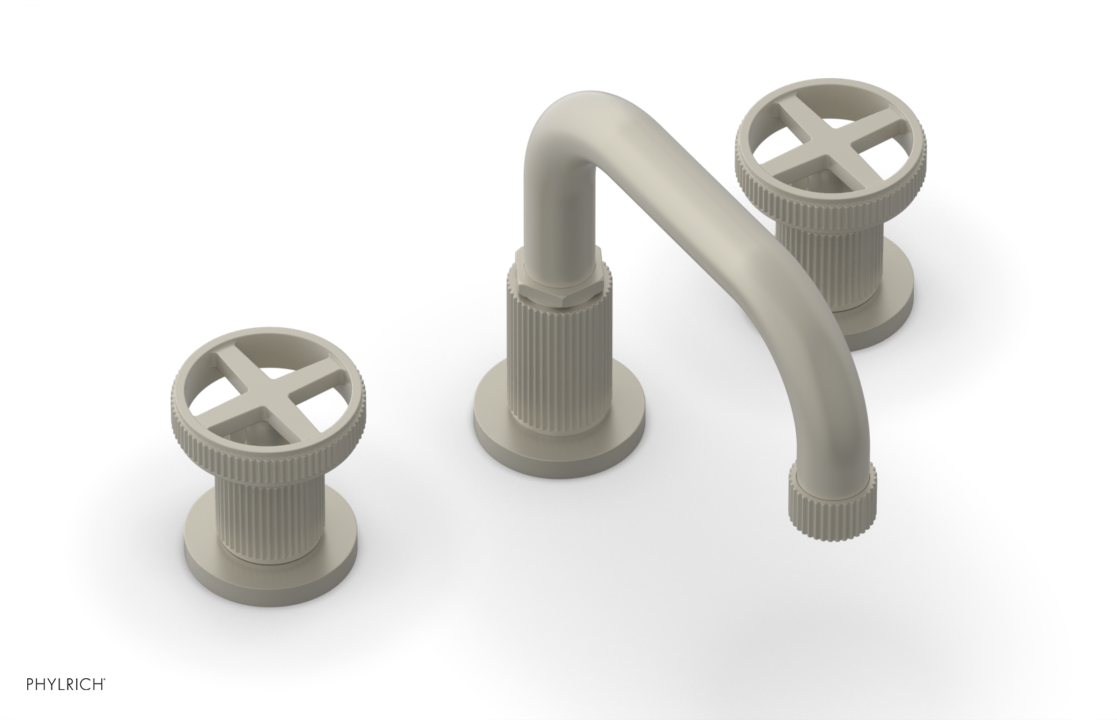 DUSTRIE Widespread Faucet - Cross Handle - Grooved 370-03 — image 1