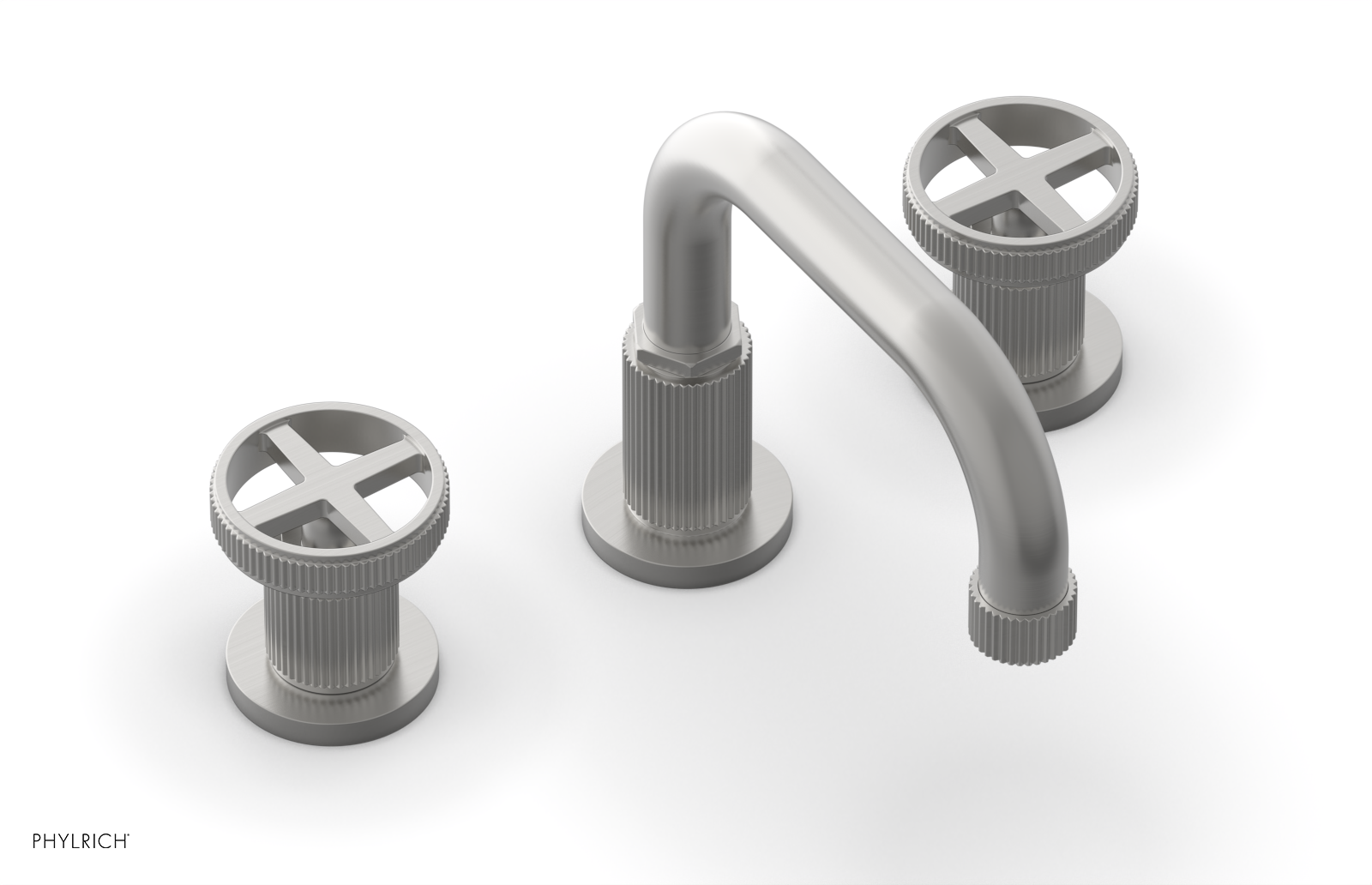 DUSTRIE Widespread Faucet - Cross Handle - Grooved 370-03 — image 1