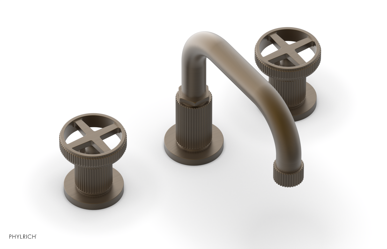 DUSTRIE Widespread Faucet - Cross Handle - Grooved 370-03 — image 1