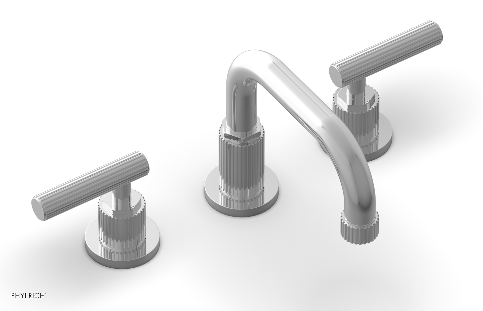 DUSTRIE Widespread Faucet - Lever Handle - Grooved 370-04 — thumbnail 2