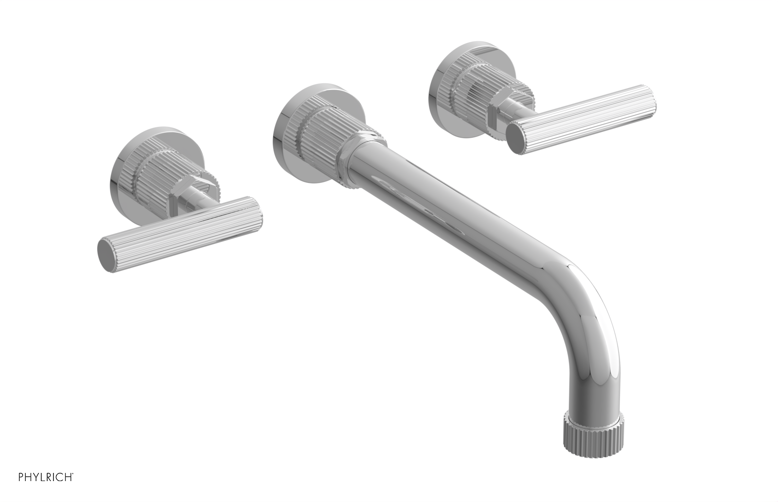 DUSTRIE Wall Lavatory Set - 10" Spout - Lever Handle - Grooved 370-12-10 — image 1