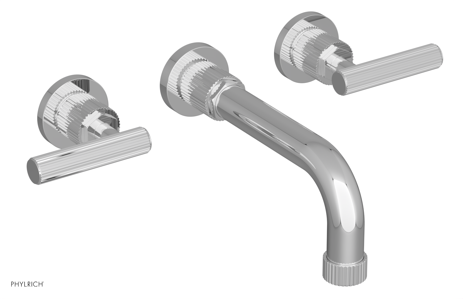 DUSTRIE Wall Lavatory Set - 7 5/8" Spout - Lever Handle - Grooved 370-12 — thumbnail 2