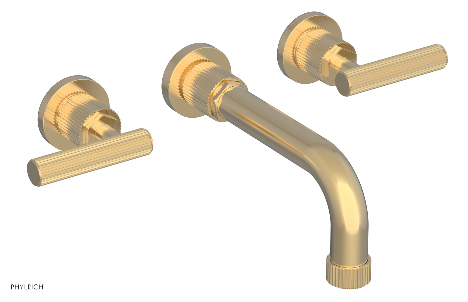 DUSTRIE Wall Lavatory Set - 7 5/8" Spout - Lever Handle - Grooved 370-12 — image 1