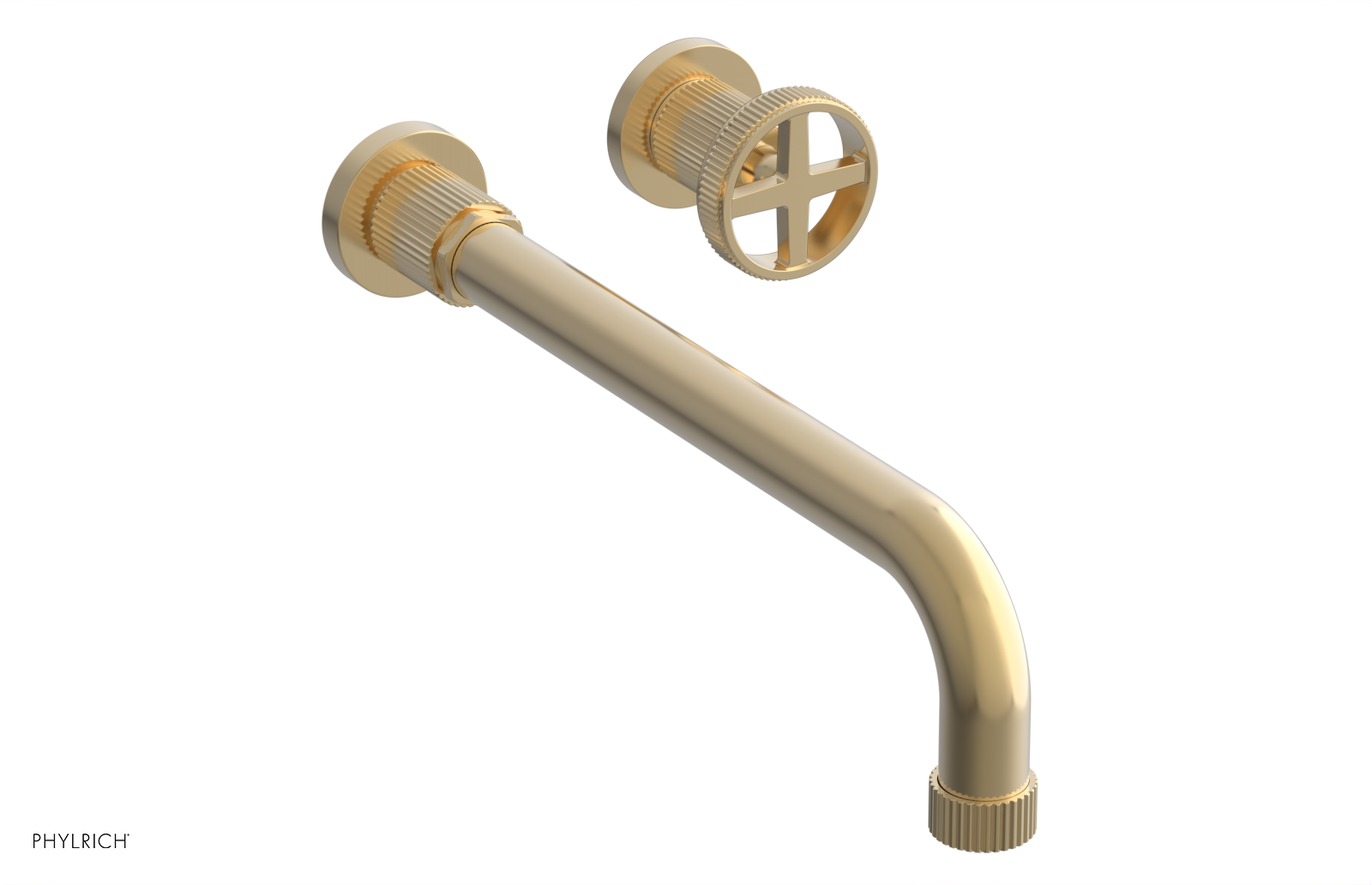 DUSTRIE Single Handle Wall Lavatory Set - 12" Spout - Grooved 370-15-12 — image 1