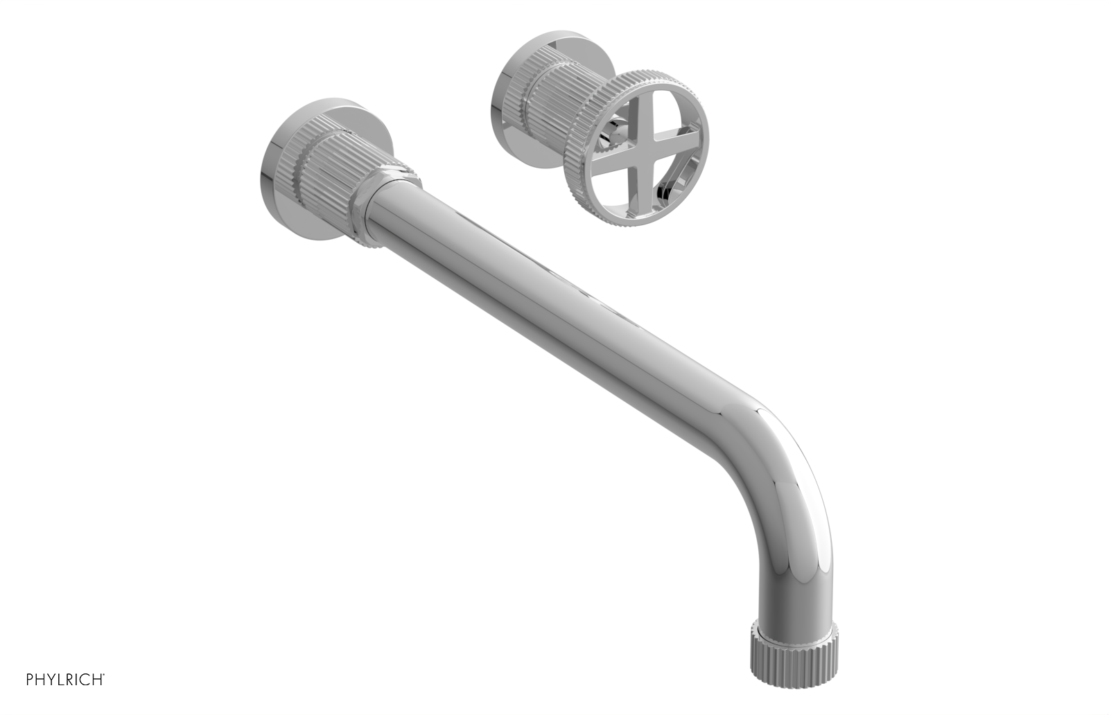 DUSTRIE Single Handle Wall Lavatory Set - 12" Spout - Grooved 370-15-12 — thumbnail 2