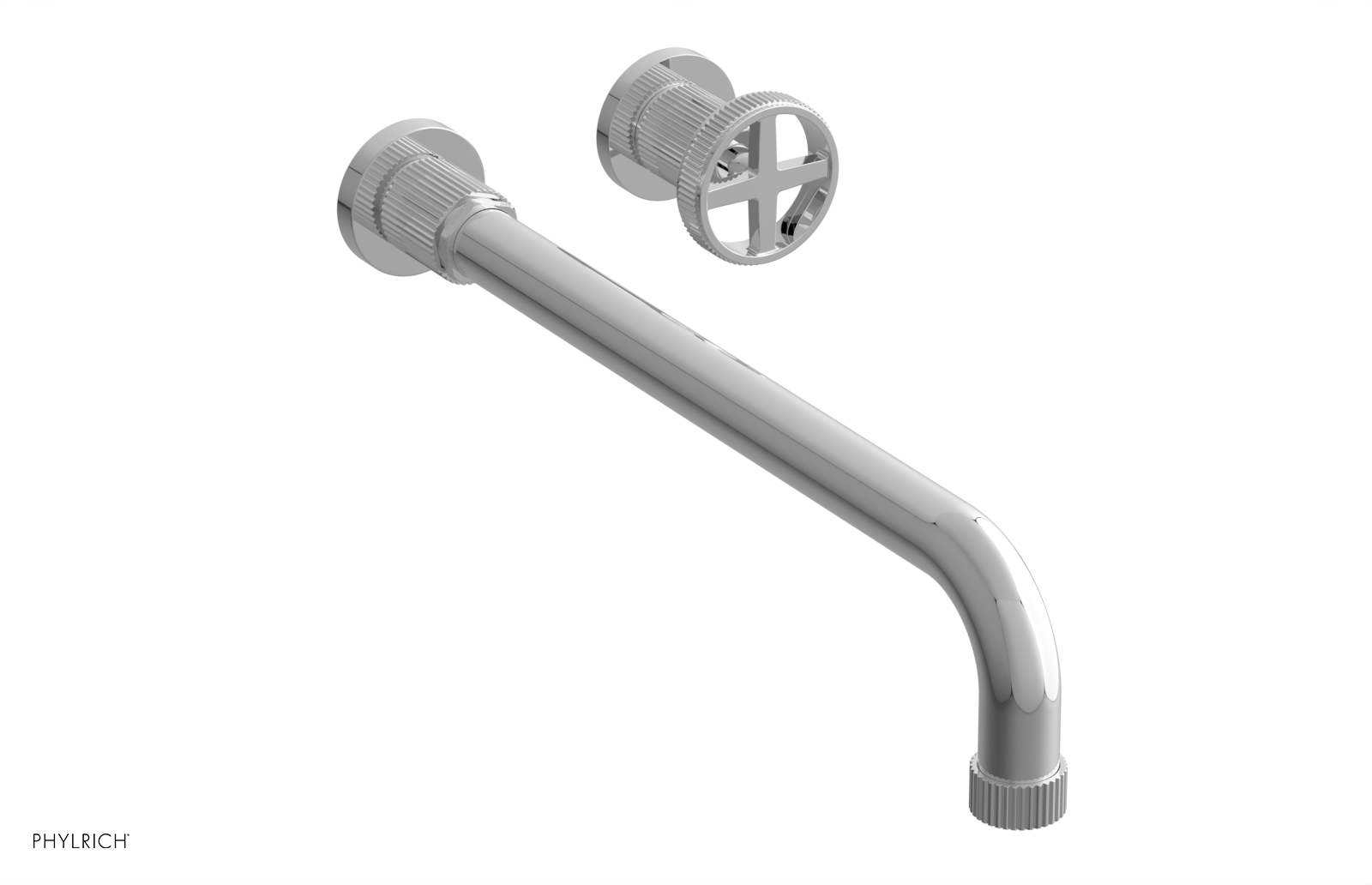 DUSTRIE Single Handle Wall Lavatory Set - 14" Spout - Grooved 370-15-14 — thumbnail 2