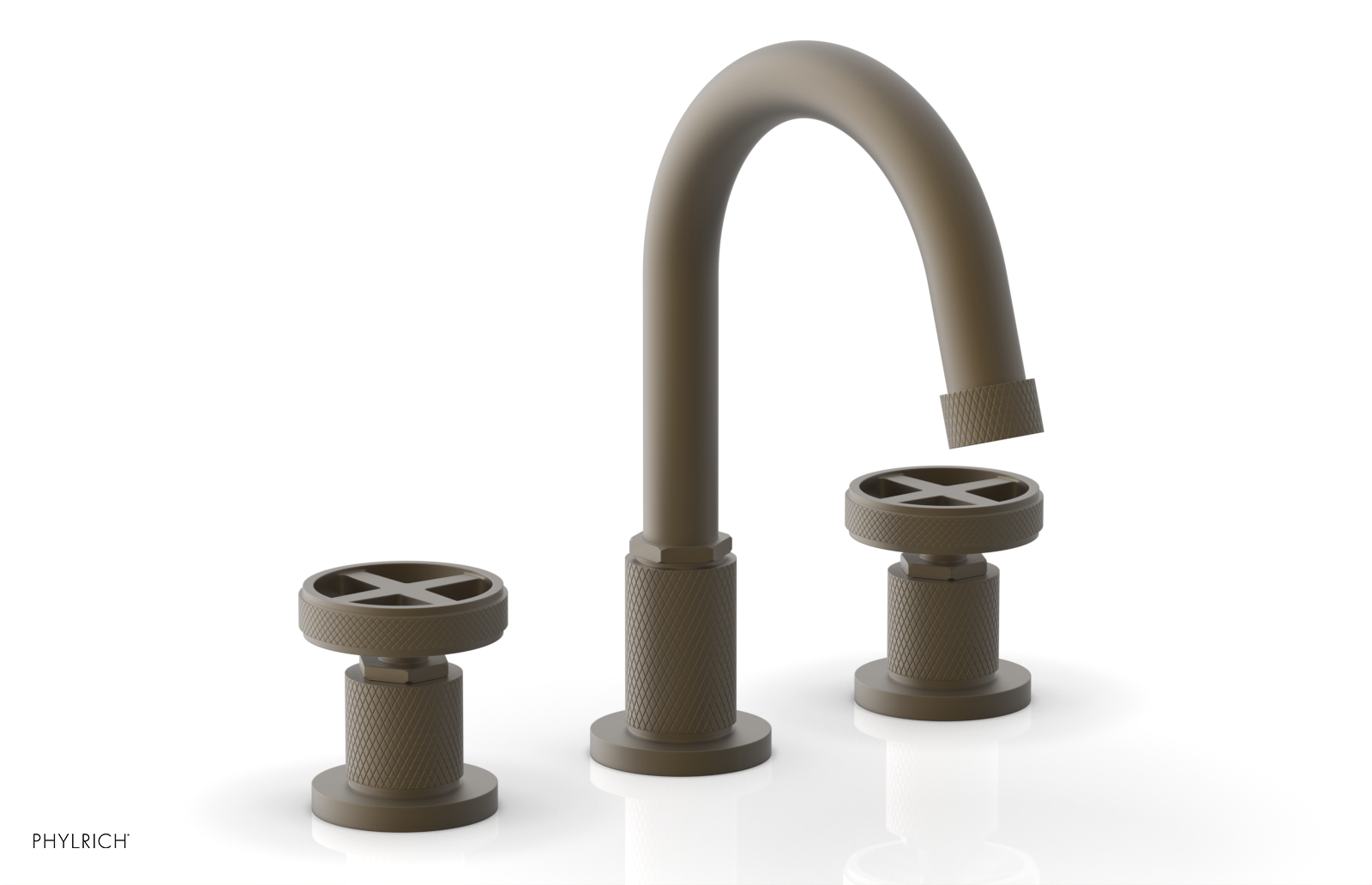DUSTRIE Widespread Faucet - Cross Handle - Knurled 371-01