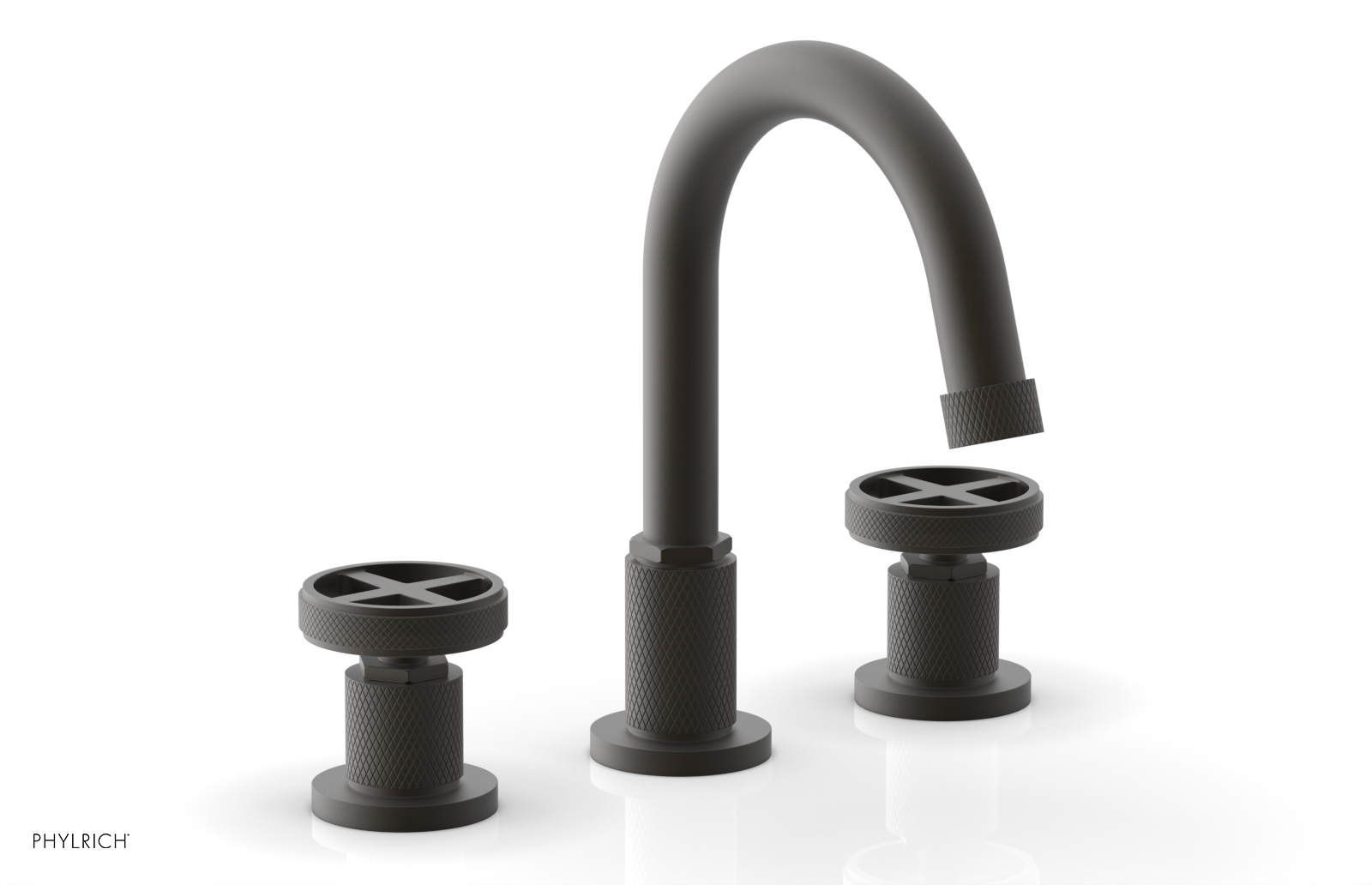DUSTRIE Widespread Faucet - Cross Handle - Knurled 371-01