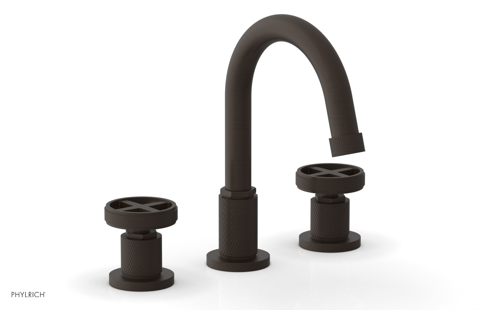DUSTRIE Widespread Faucet - Cross Handle - Knurled 371-01