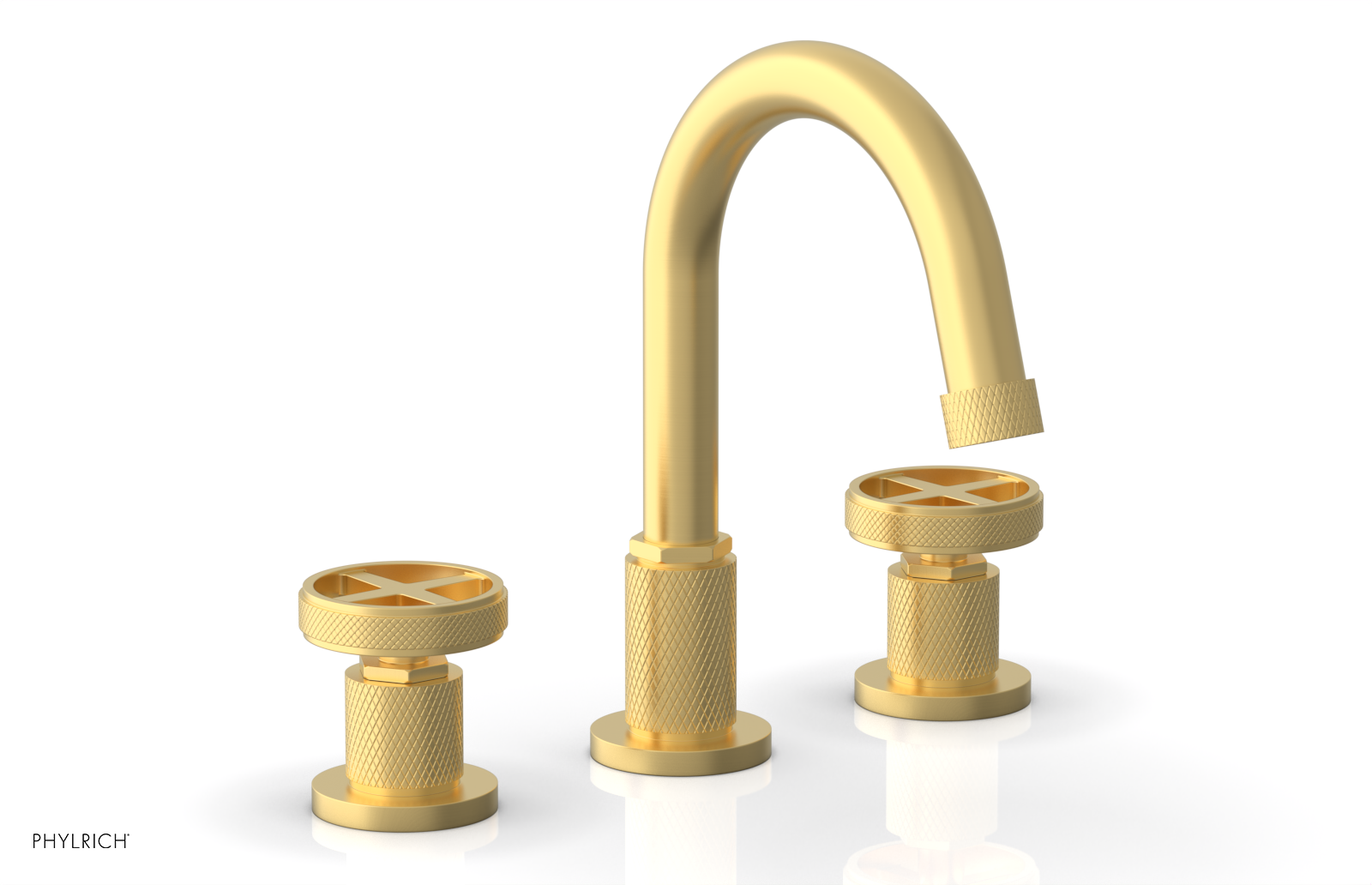 DUSTRIE Widespread Faucet - Cross Handle - Knurled 371-01