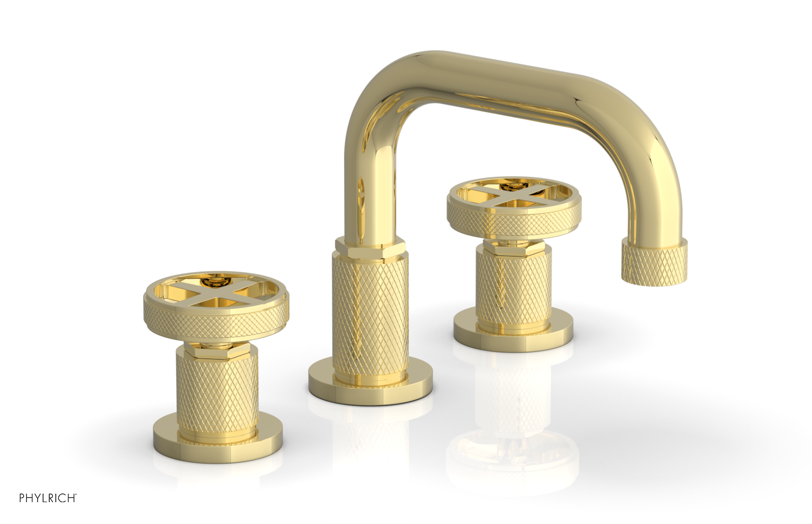 DUSTRIE Widespread Faucet - Cross Handle - Knurled 371-03 — image 1