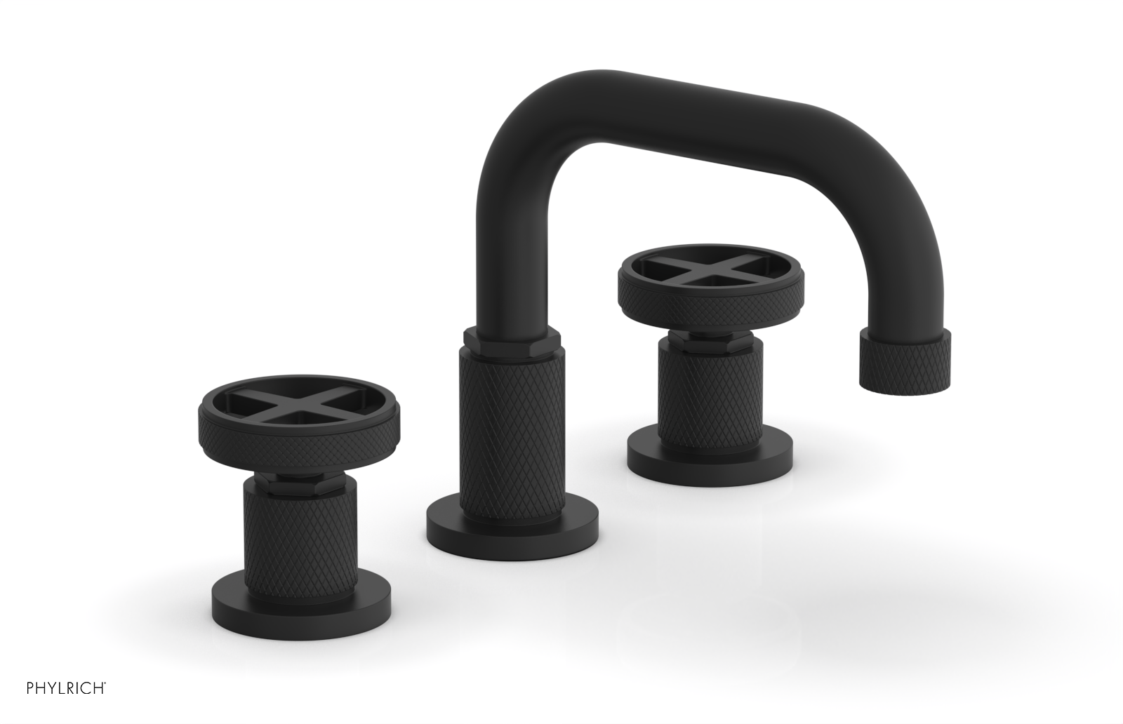 DUSTRIE Widespread Faucet - Cross Handle - Knurled 371-03