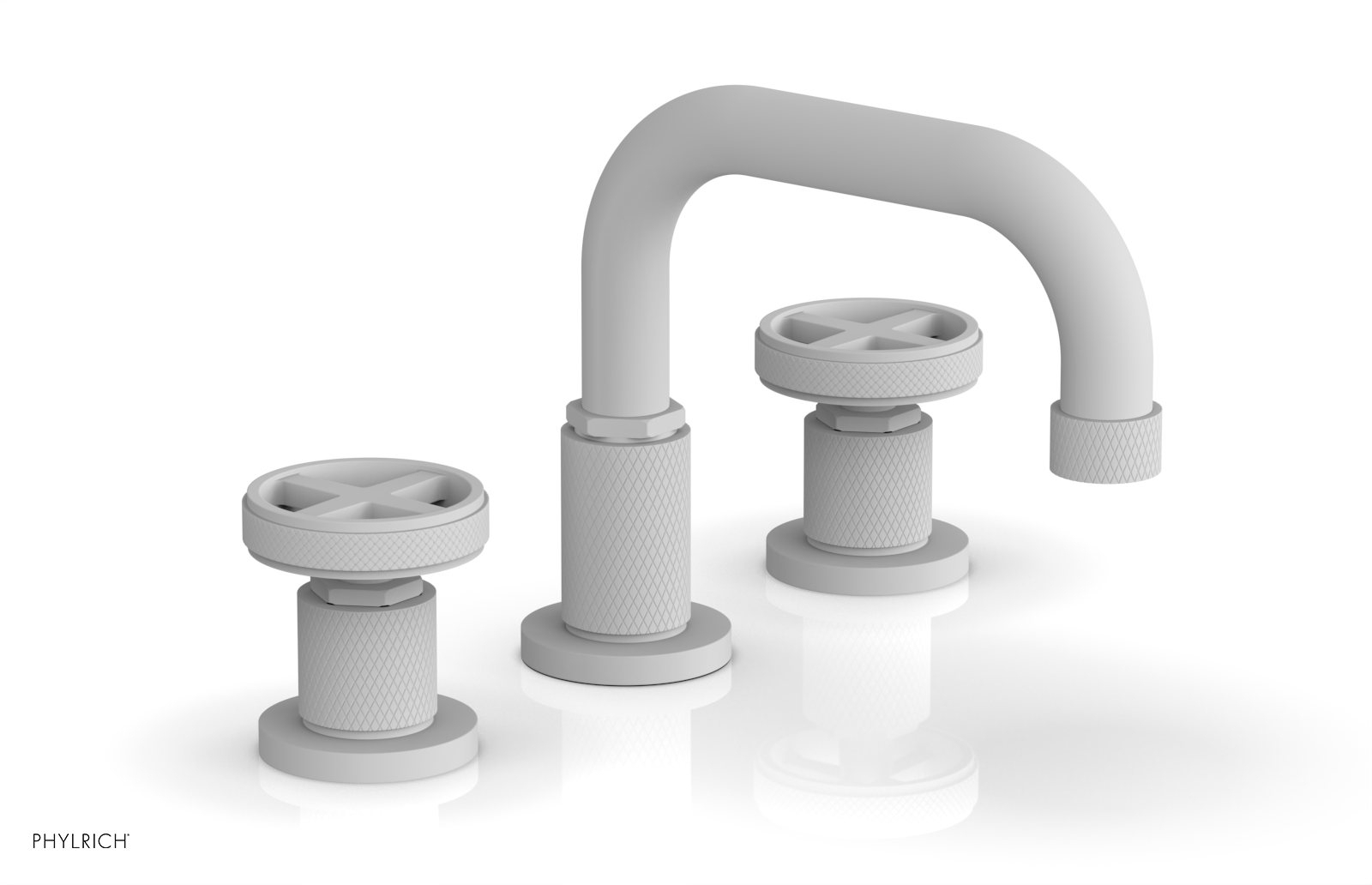 DUSTRIE Widespread Faucet - Cross Handle - Knurled 371-03