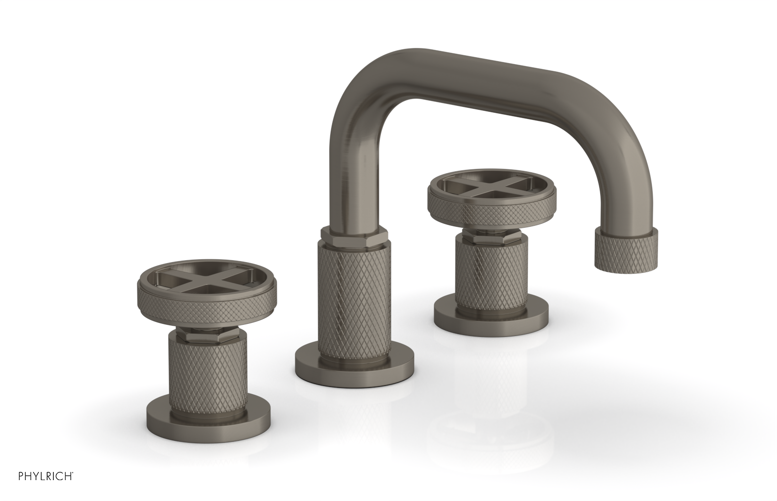 DUSTRIE Widespread Faucet - Cross Handle - Knurled 371-03