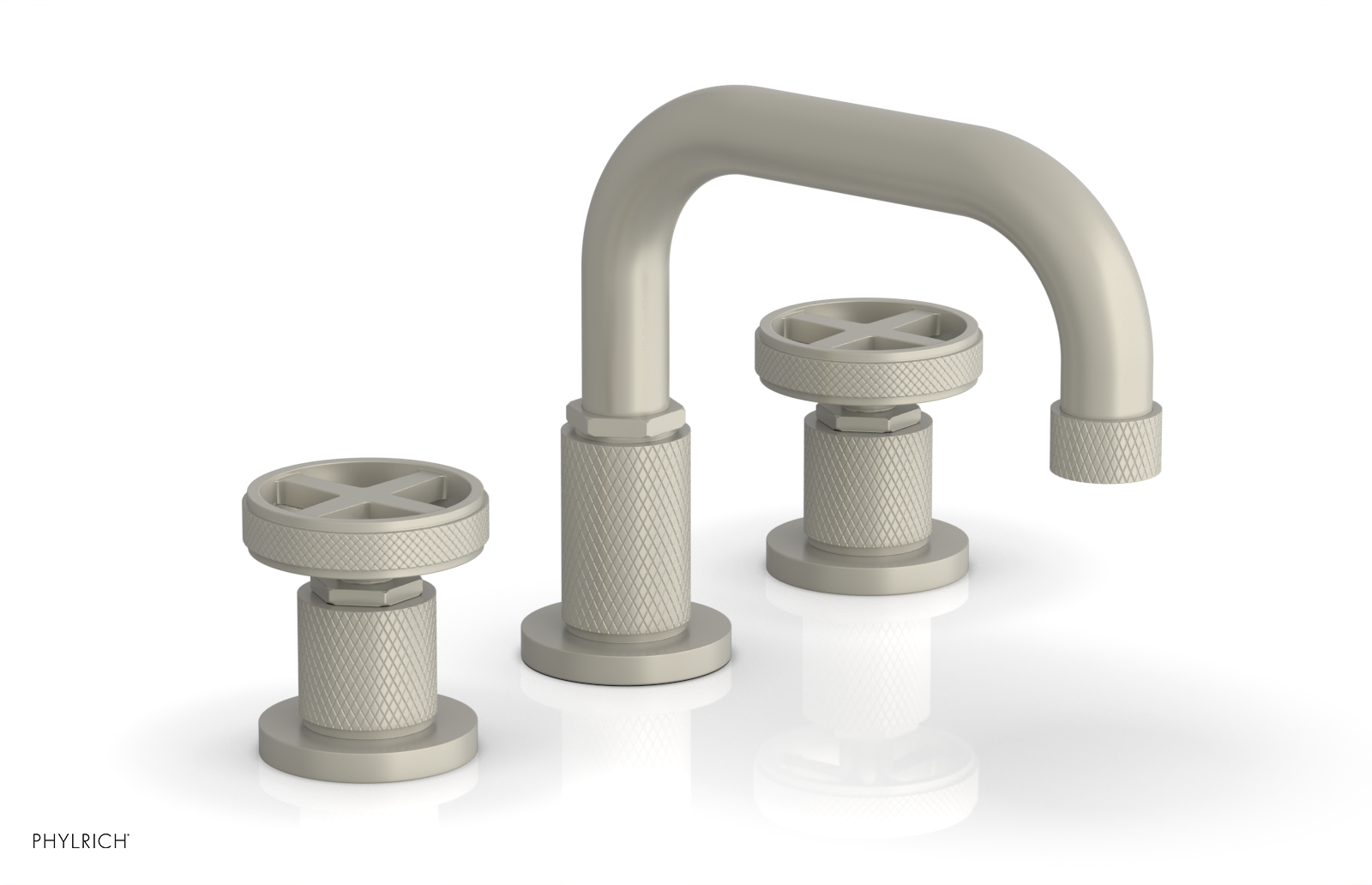 DUSTRIE Widespread Faucet - Cross Handle - Knurled 371-03