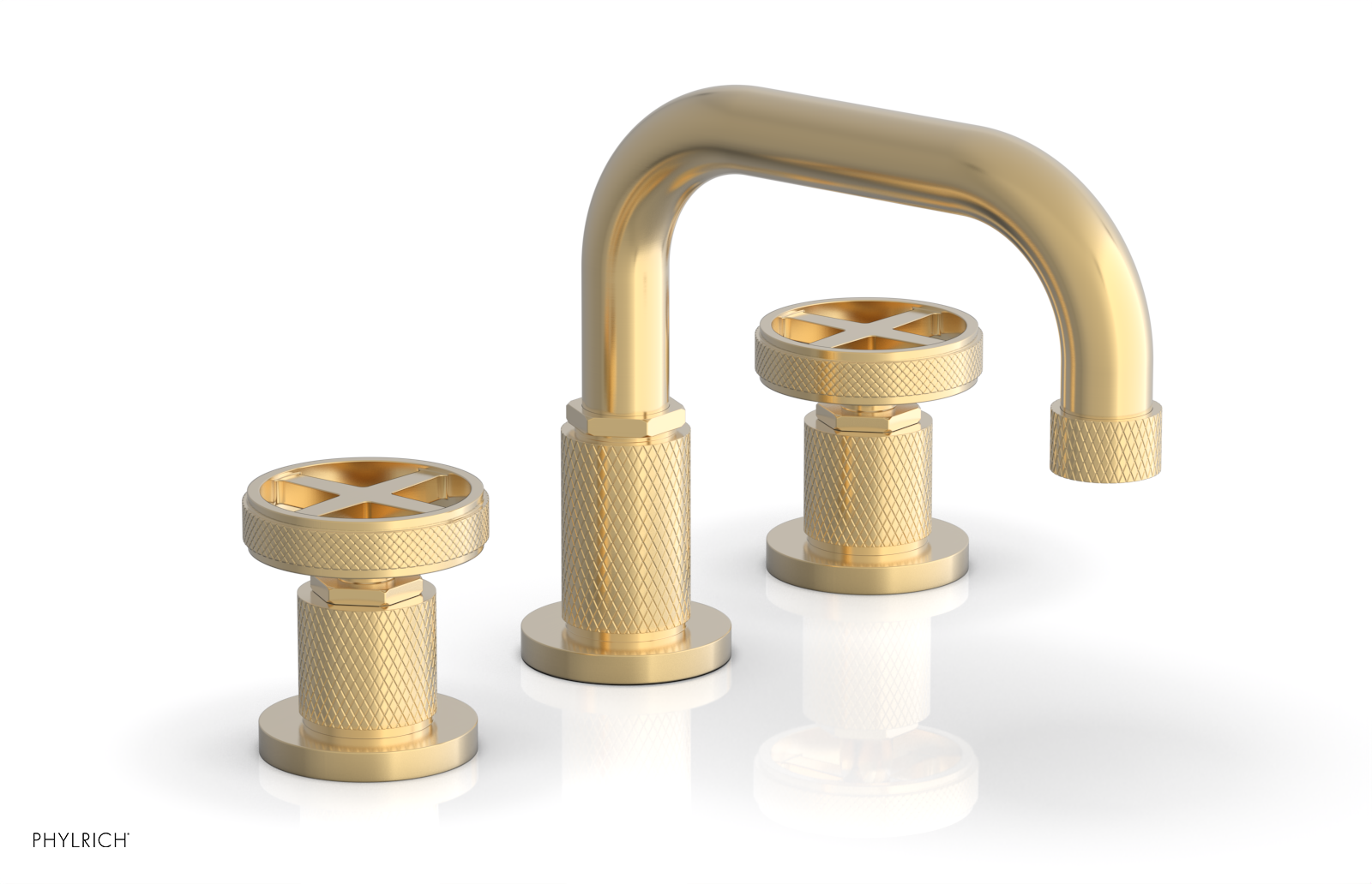 DUSTRIE Widespread Faucet - Cross Handle - Knurled 371-03 — thumbnail 3