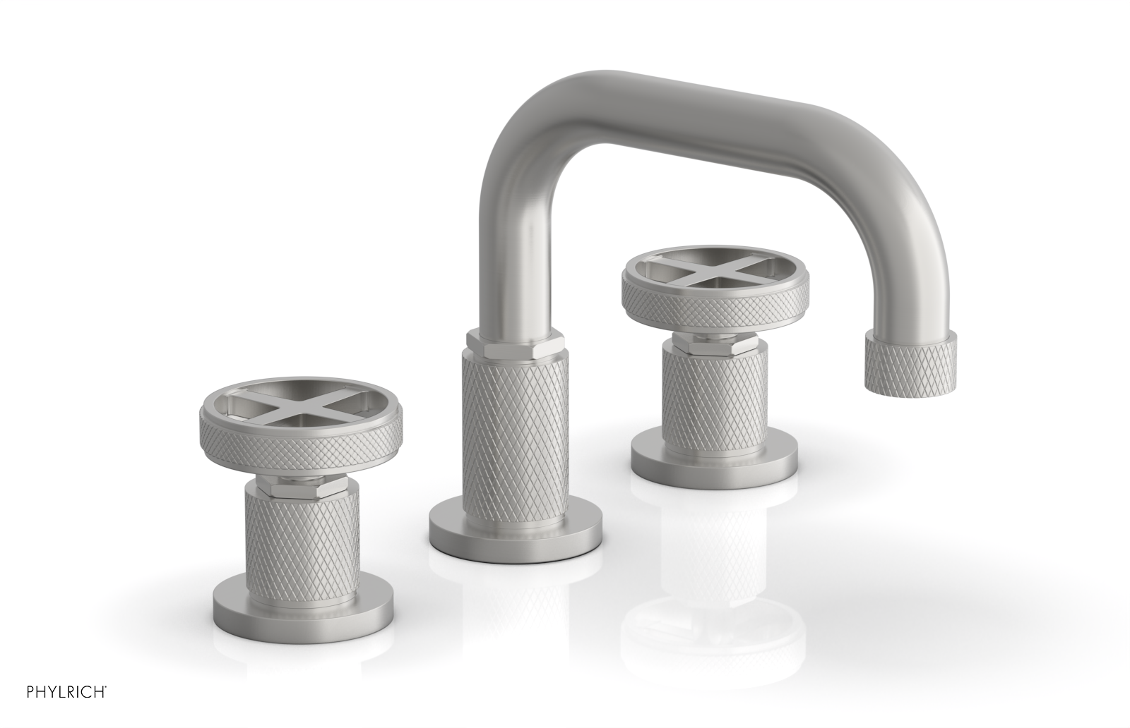 DUSTRIE Widespread Faucet - Cross Handle - Knurled 371-03