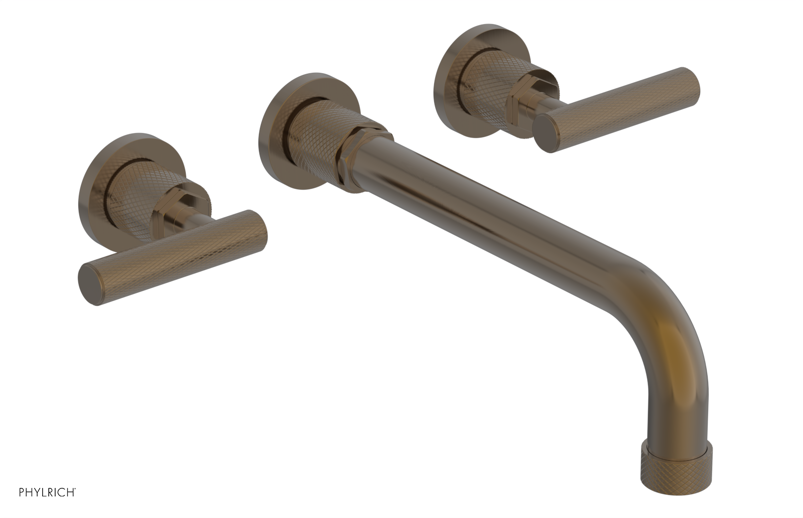 DUSTRIE Wall Lavatory Set - 10" Spout - Lever Handle - Knurled 371-12-10 — image 1