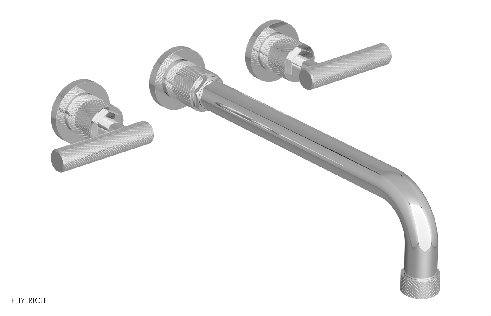 DUSTRIE Wall Lavatory Set - 12" Spout - Lever Handle - Knurled 371-12-12 — thumbnail 3