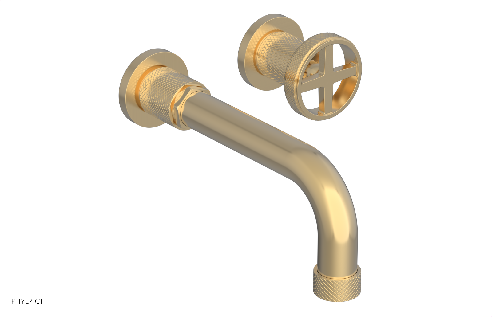 DUSTRIE Single Handle Wall Lavatory Set - 7 5/8" Spout - Knurled 371-15 — image 1