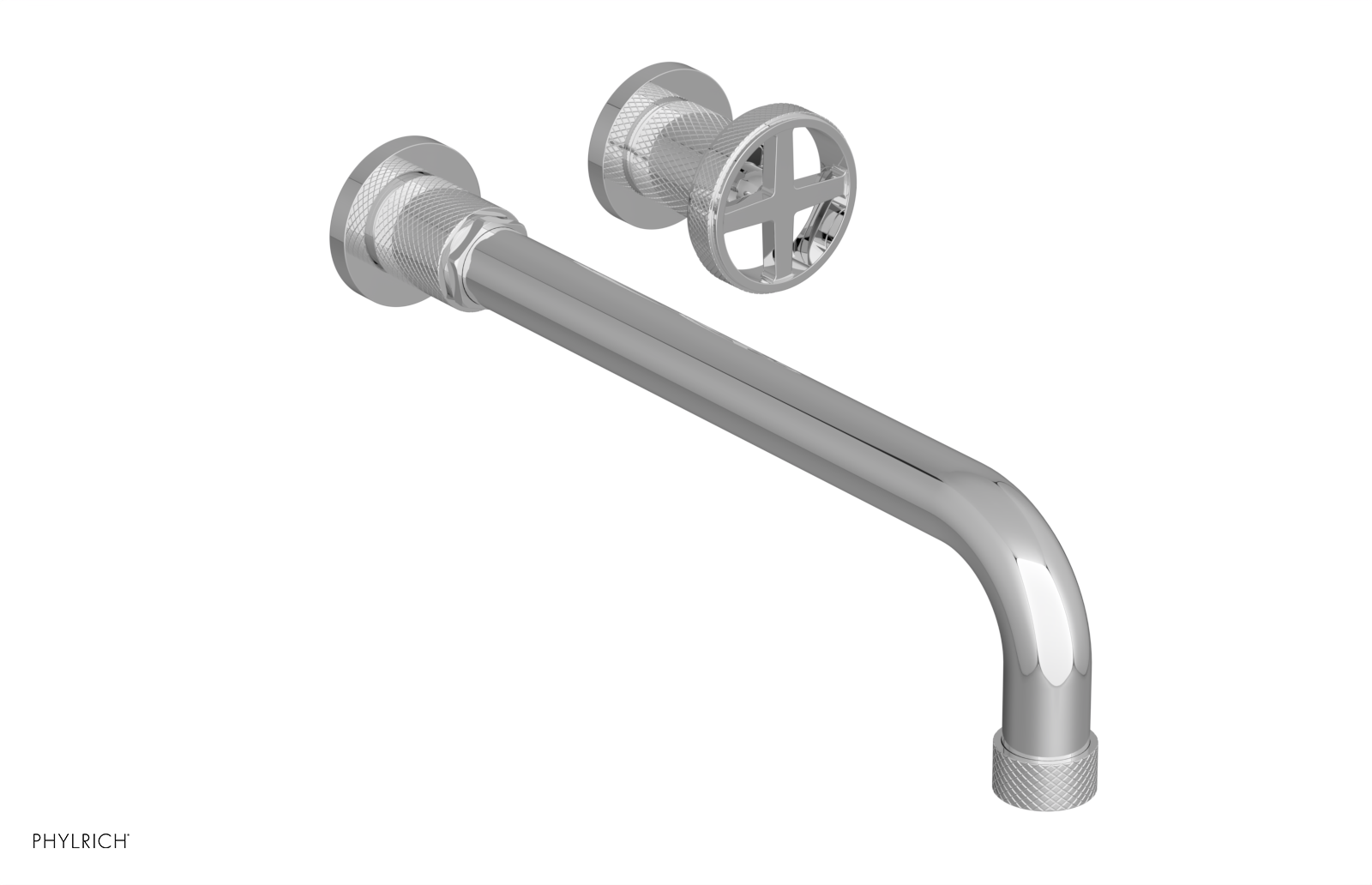 DUSTRIE Single Handle Wall Lavatory Set - 12" Spout - Knurled 371-15-12 — thumbnail 2