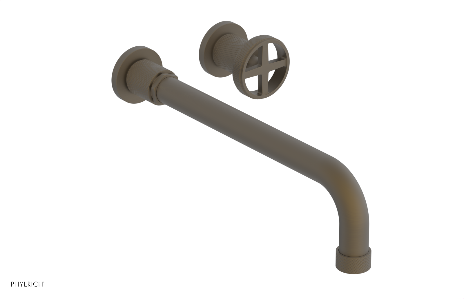 DUSTRIE Single Handle Wall Lavatory Set - 12" Spout - Knurled 371-15-12 — image 1