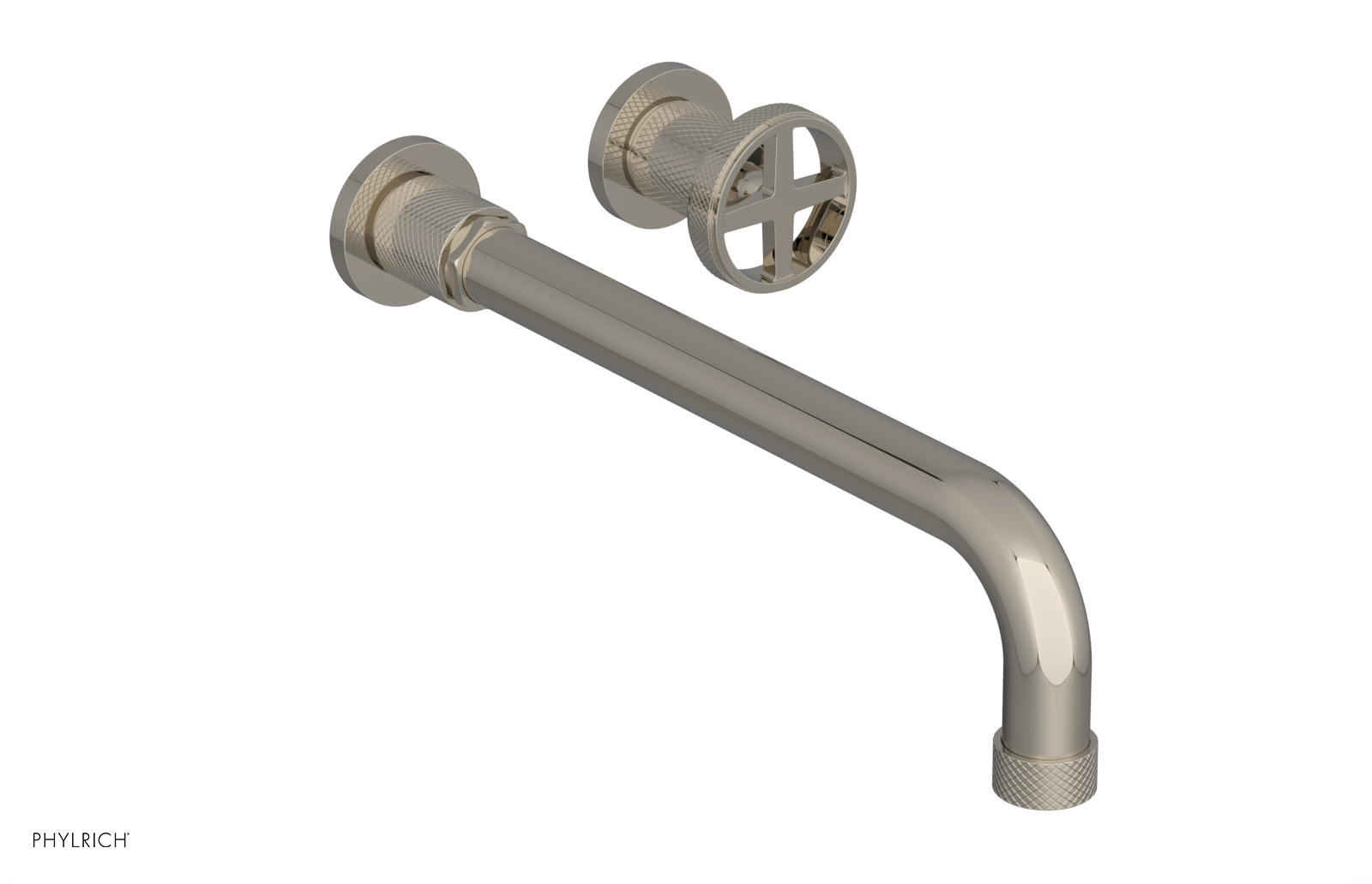 DUSTRIE Single Handle Wall Lavatory Set - 12" Spout - Knurled 371-15-12 — thumbnail 3