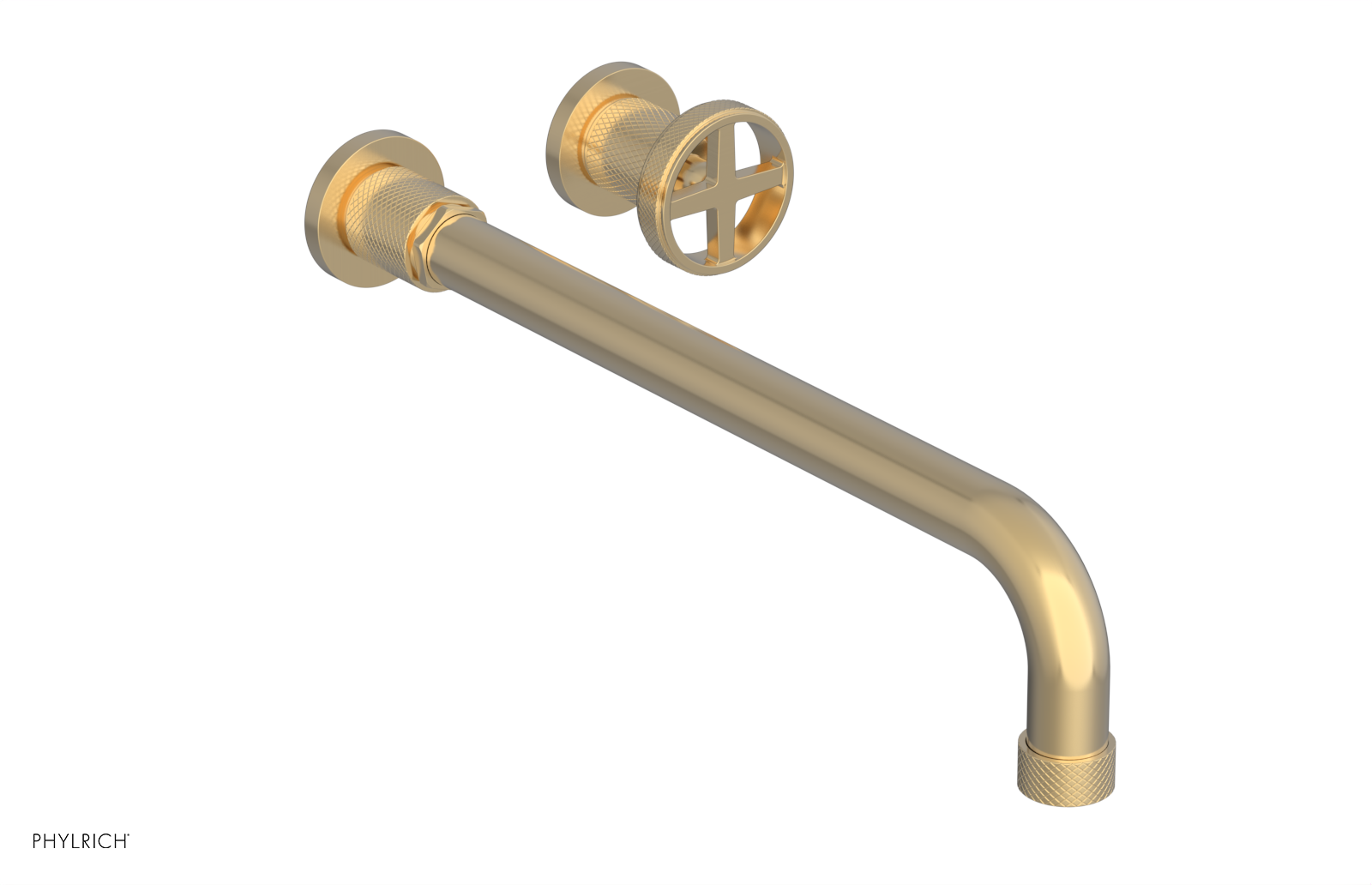 DUSTRIE Single Handle Wall Lavatory Set - 14" Spout - Knurled 371-15-14 — thumbnail 3