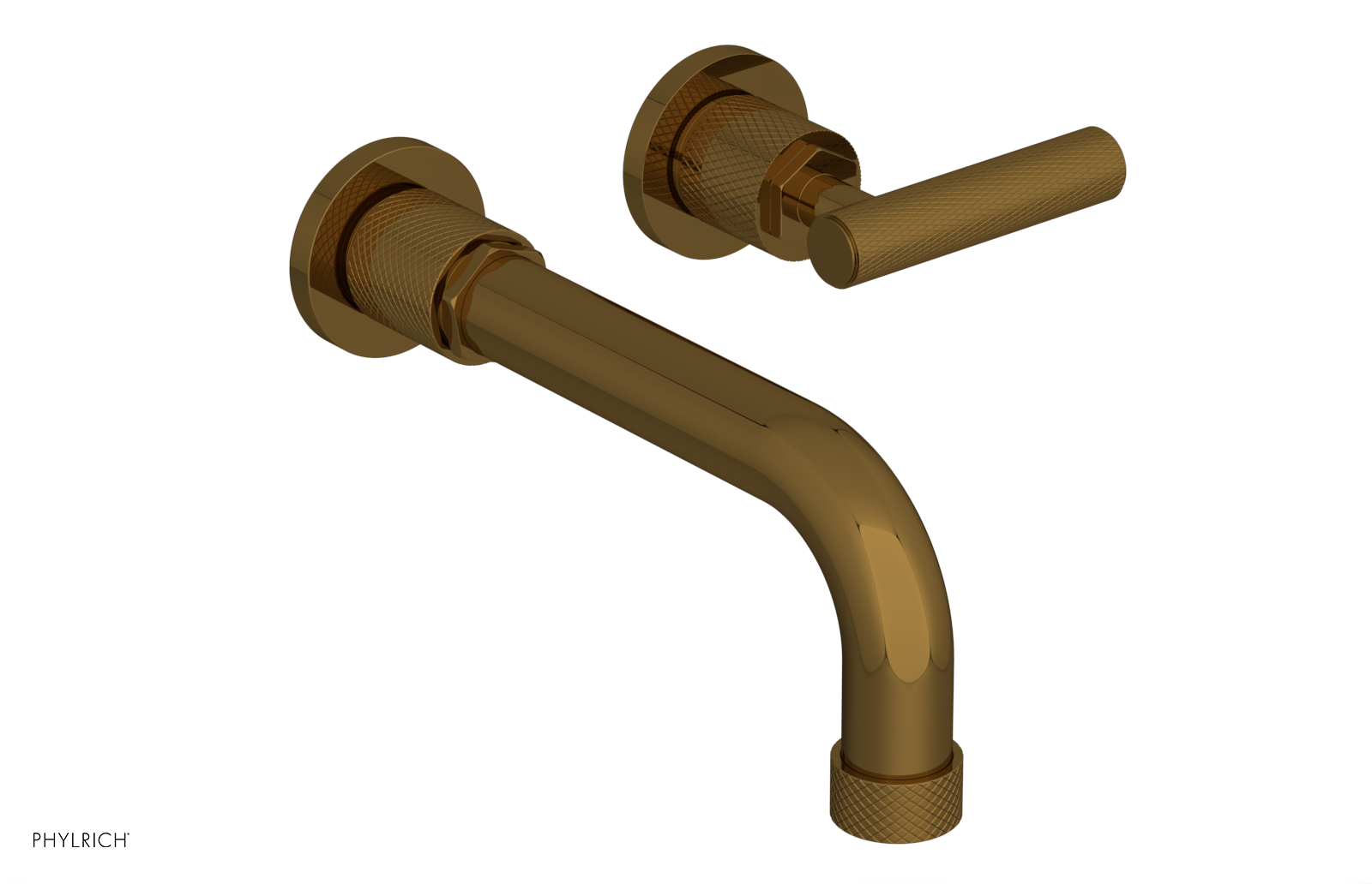 DUSTRIE Single Handle Wall Lavatory Set - 7 5/8" Spout - Knurled 371-16 — image 1